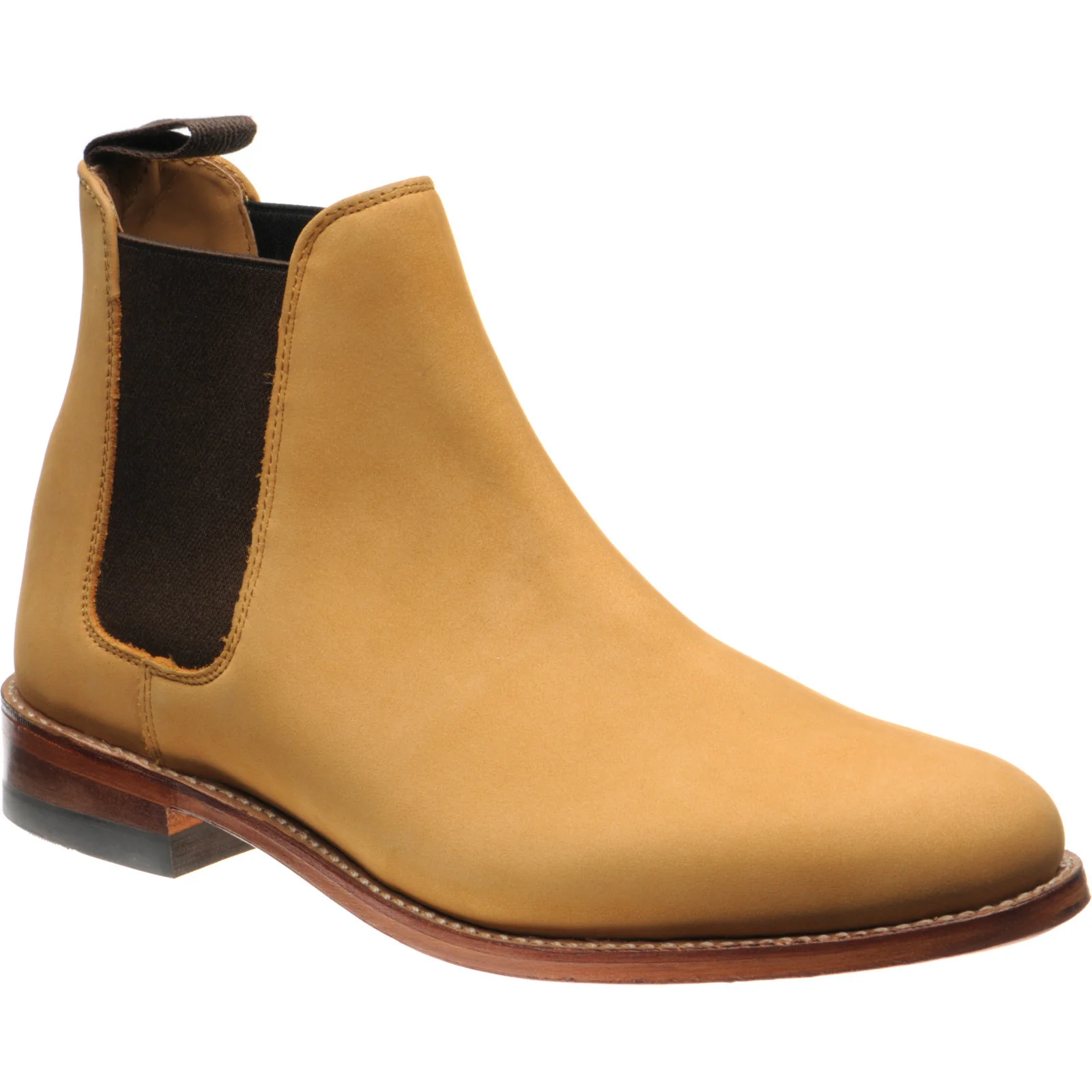 Herring Sittaford mens Chelsea boots in wheat nubuck