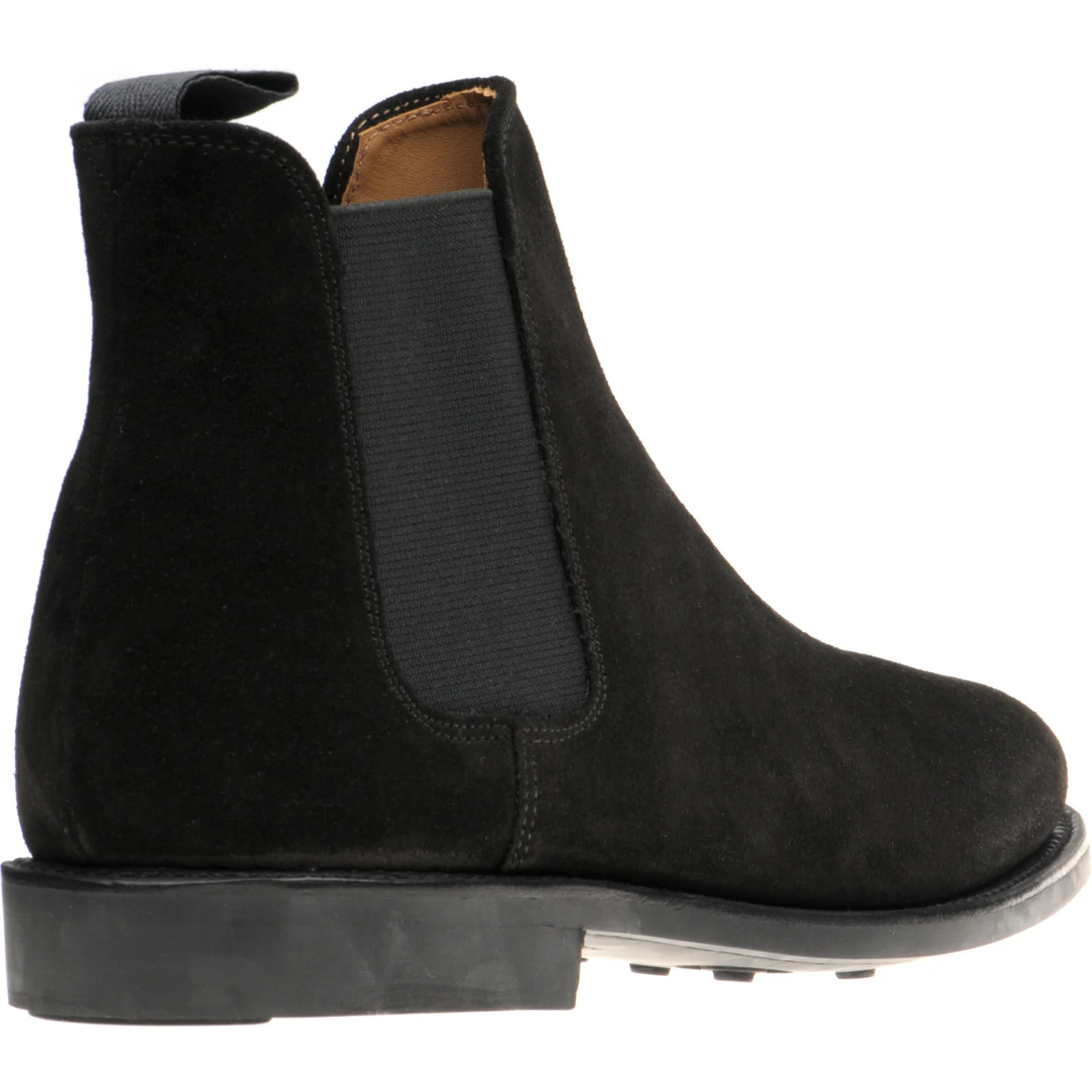 Herring Sittaford Rubber mens rubber-soled Chelsea boots in black suede - Image 4