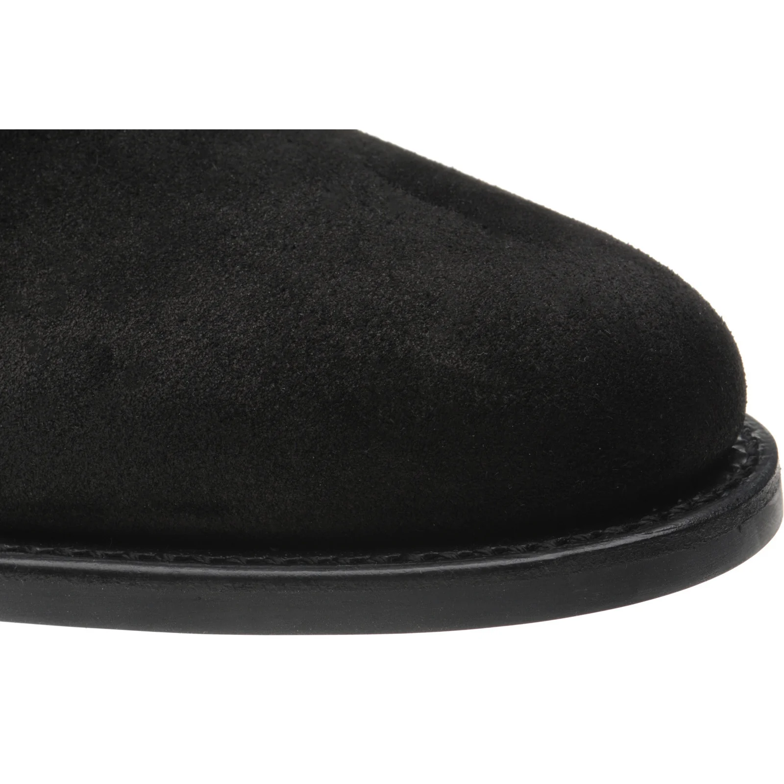 Herring Sittaford Rubber mens rubber-soled Chelsea boots in black suede - Image 5