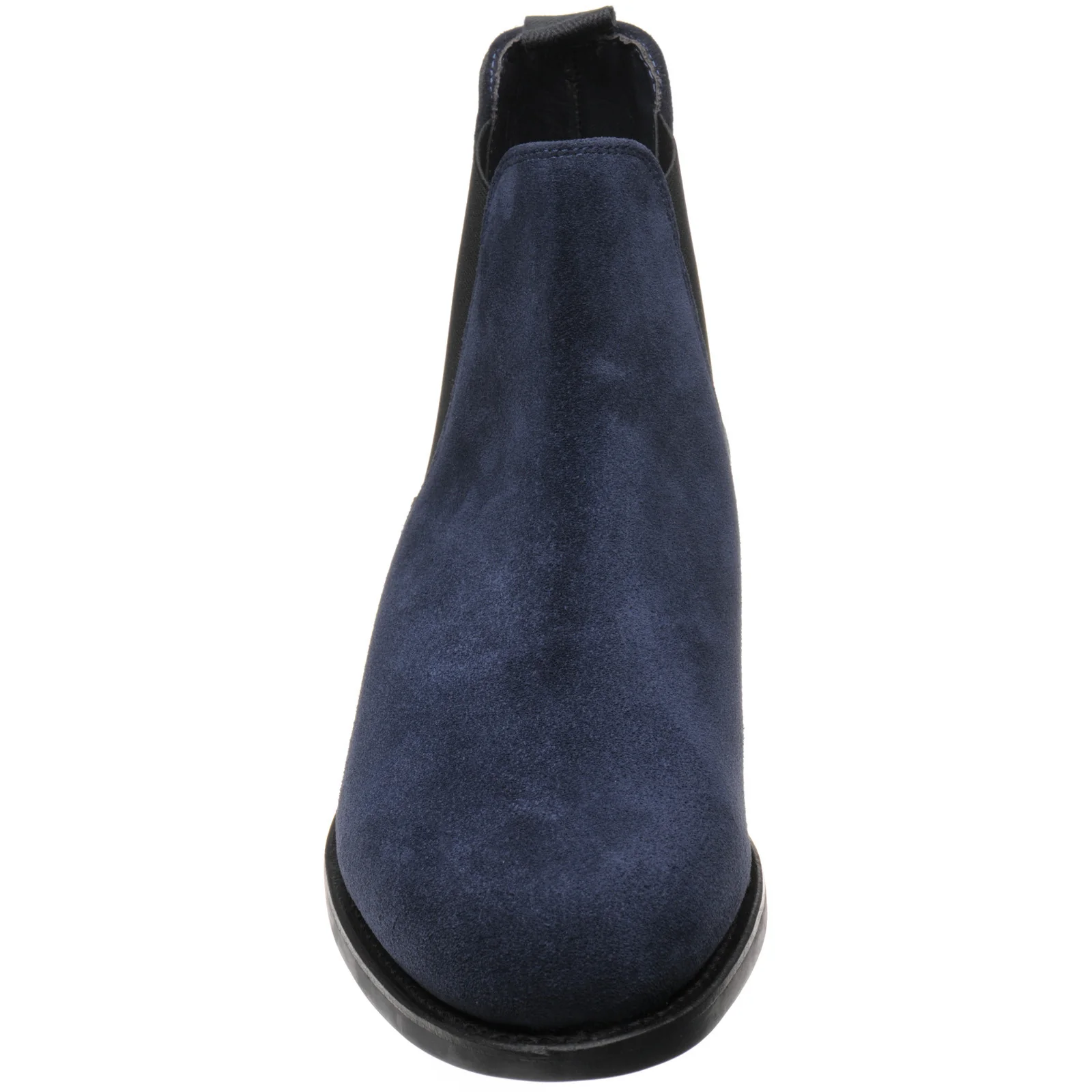 Herring Sittaford Rubber mens rubber-soled Chelsea boots in blue suede - Image 2