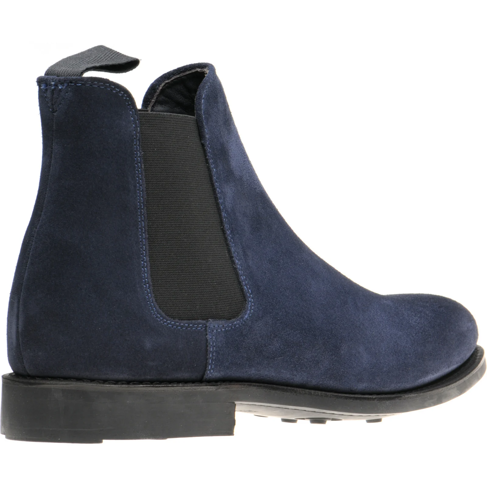 Herring Sittaford Rubber mens rubber-soled Chelsea boots in blue suede - Image 4
