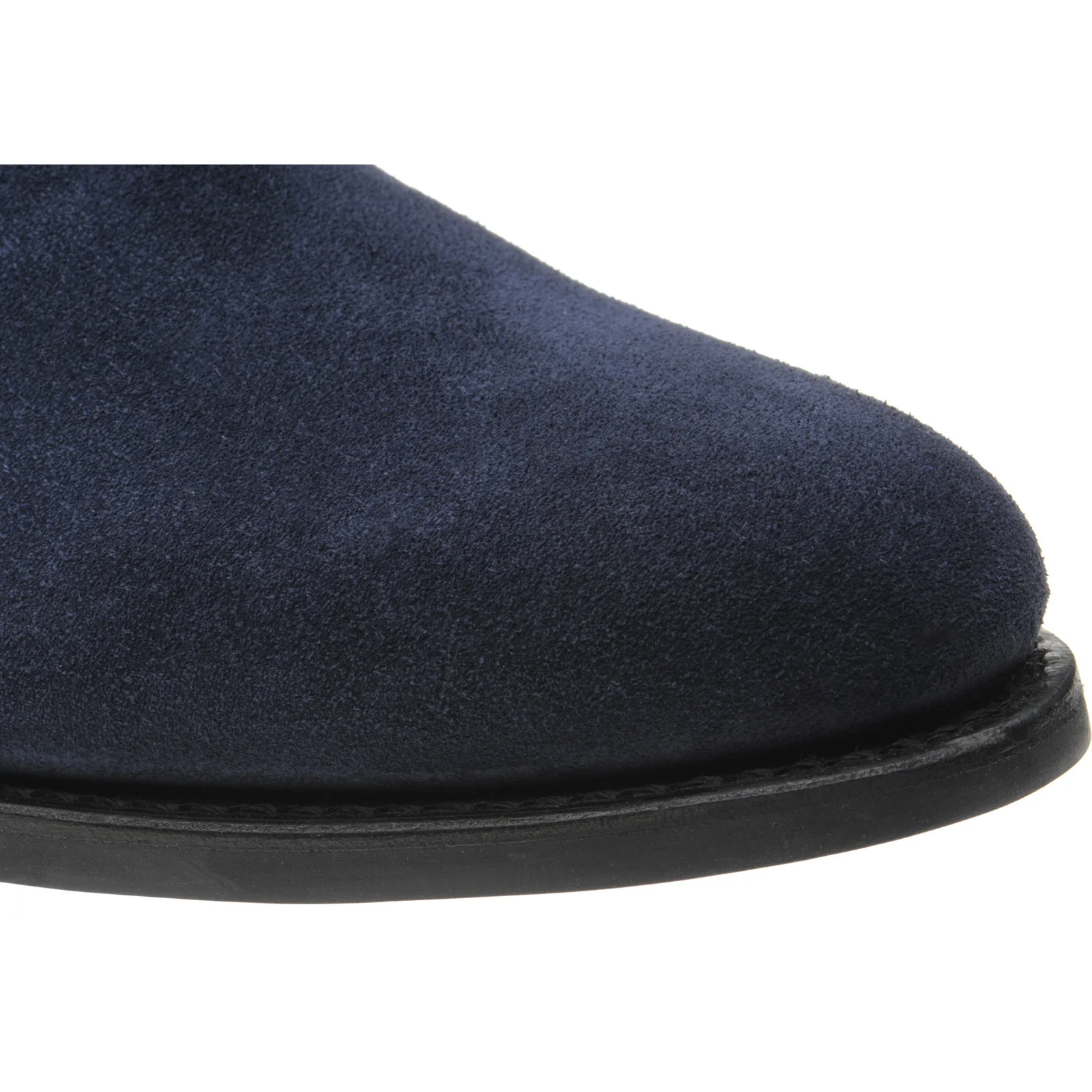 Herring Sittaford Rubber mens rubber-soled Chelsea boots in blue suede - Image 5