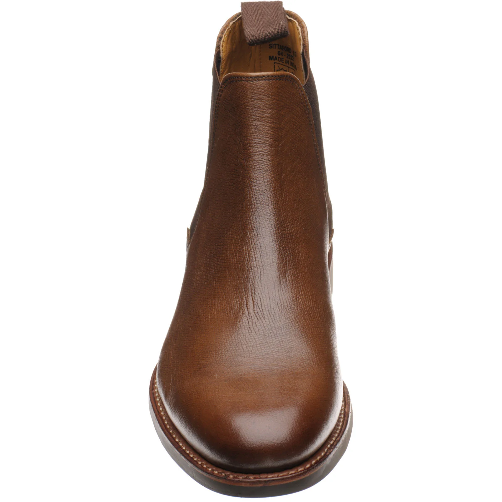 Herring Sittaford Rubber mens rubber-soled Chelsea boots in brown grain - Image 2