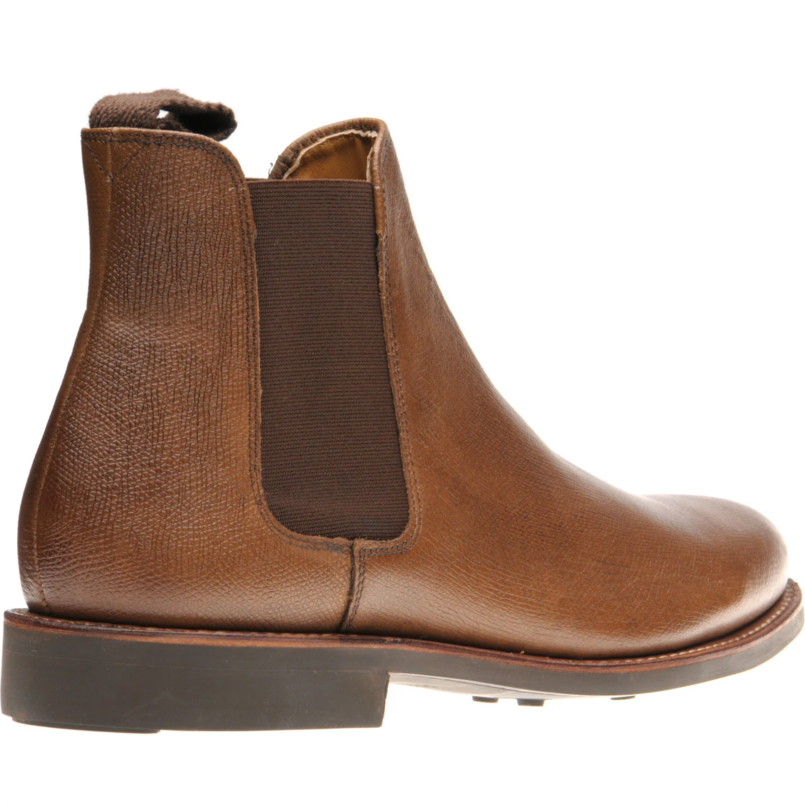 Herring Sittaford Rubber mens rubber-soled Chelsea boots in brown grain - Image 4