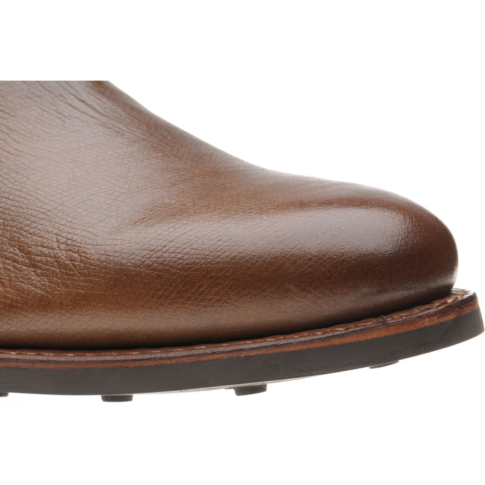 Herring Sittaford Rubber mens rubber-soled Chelsea boots in brown grain - Image 5