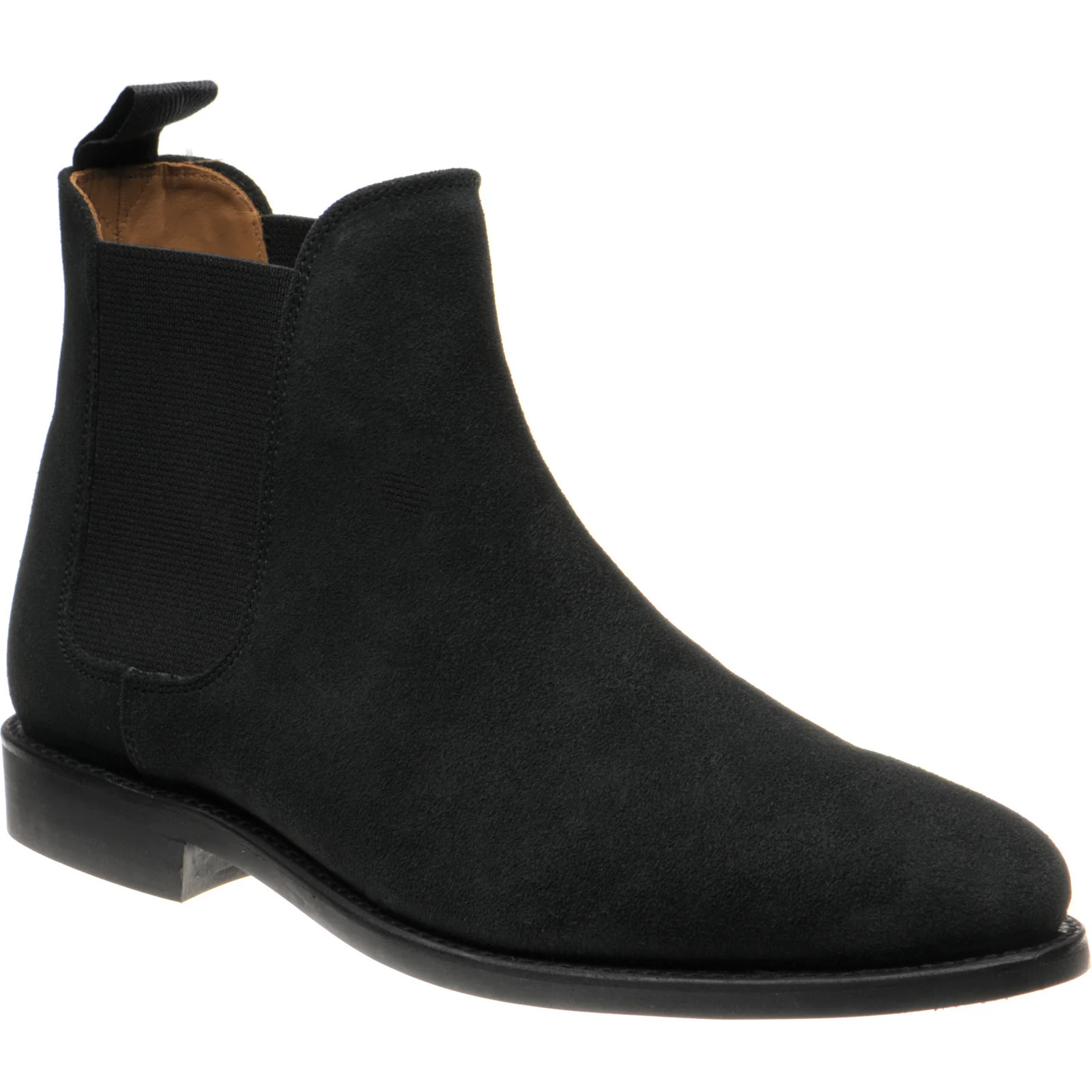 Herring Sittaford Rubber mens rubber-soled Chelsea boots in charcoal suede