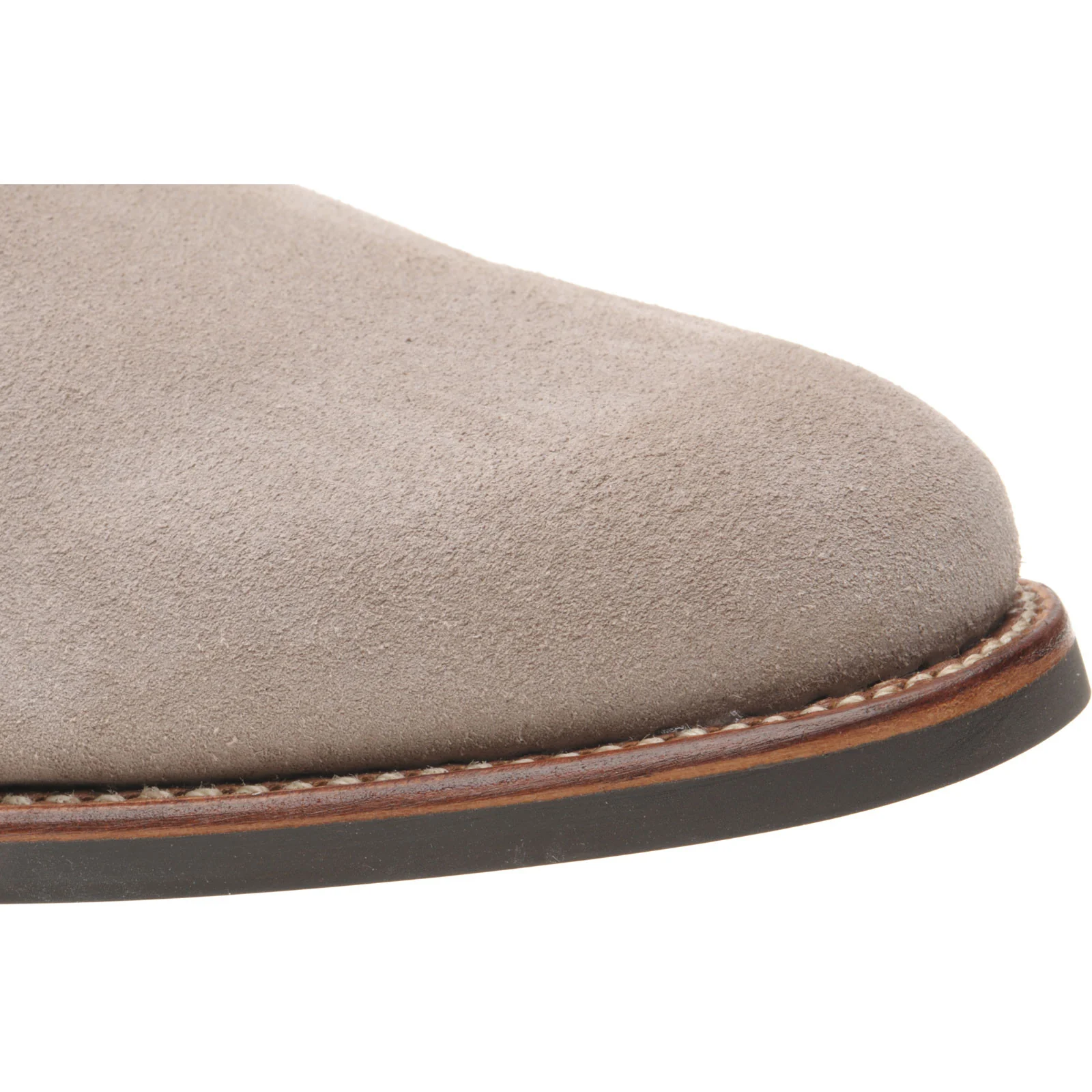 Herring Sittaford Rubber mens rubber-soled Chelsea boots in stone suede - Image 5