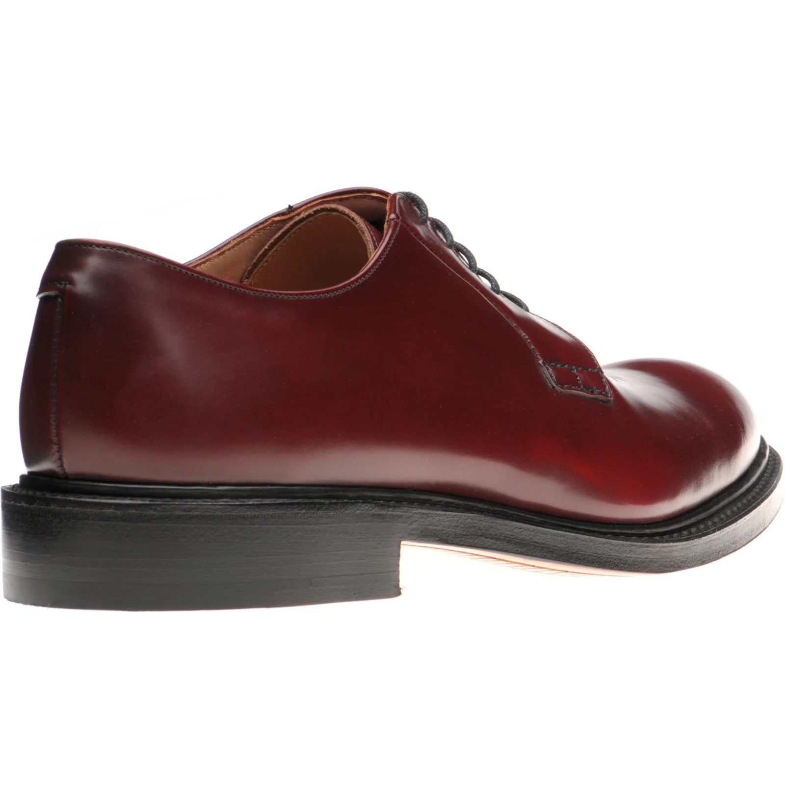 Herring Slaney mens Derby shoes in burgundy polished - Image 4
