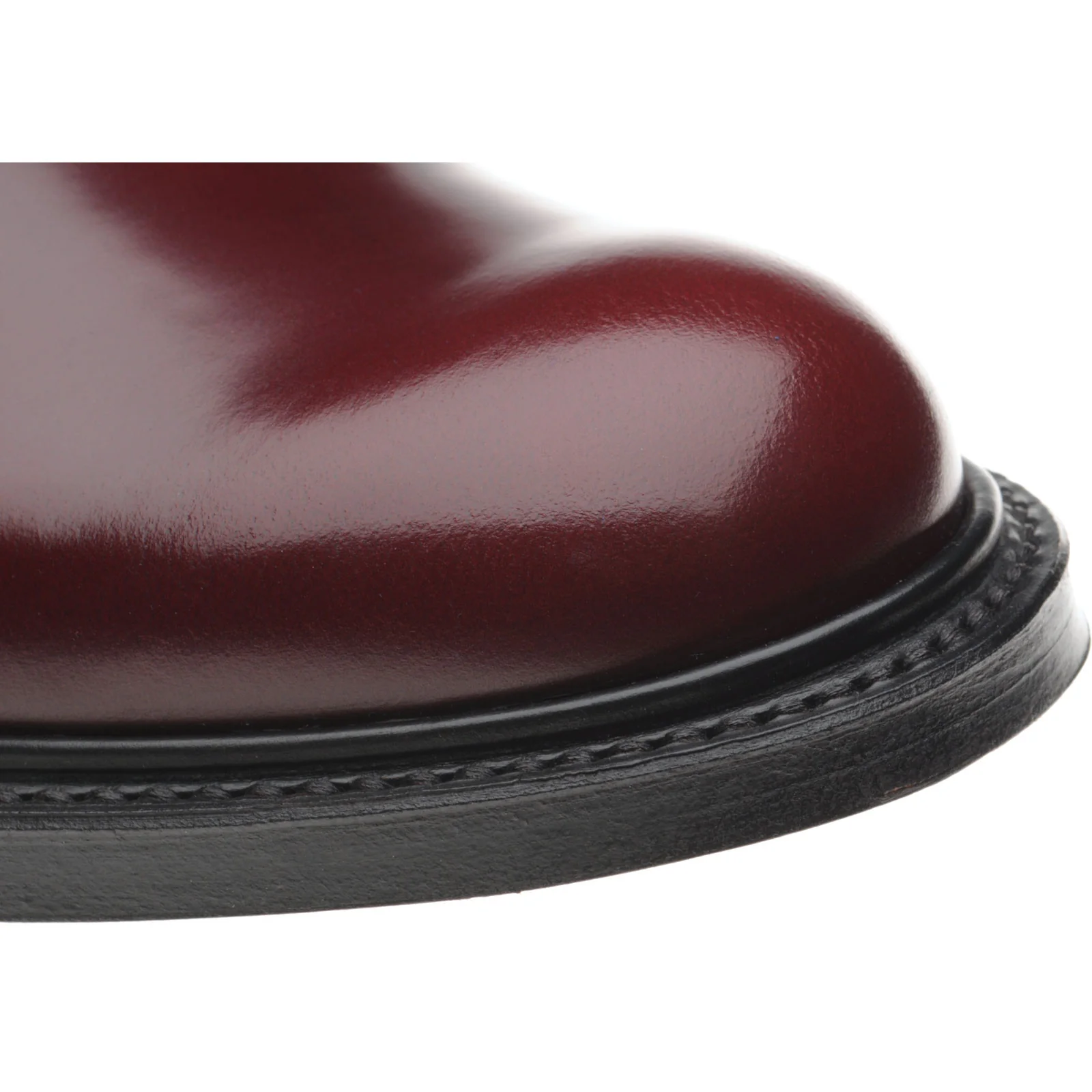 Herring Slaney mens Derby shoes in burgundy polished - Image 5