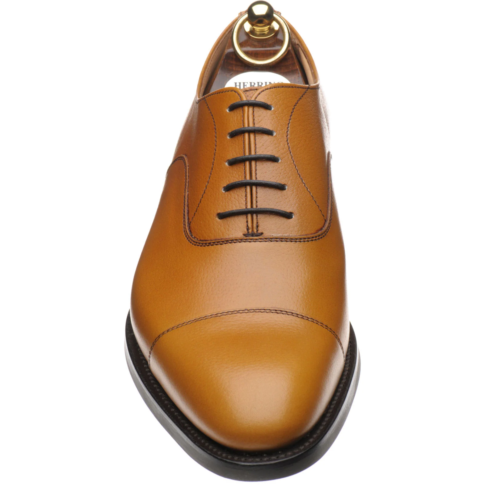 Herring Sligo Rubber mens rubber-soled Oxfords in tan grain calf - Image 2