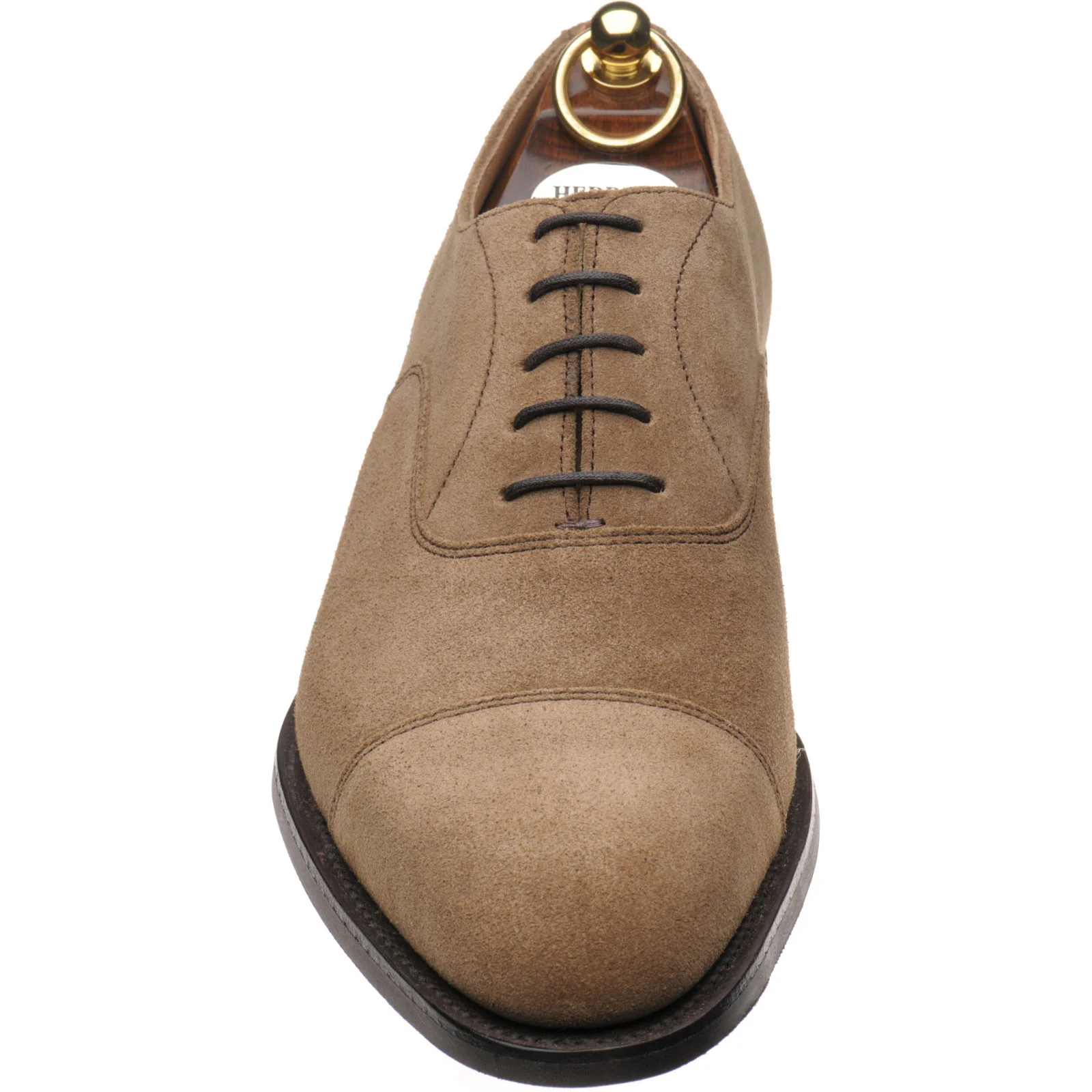 Herring Sligo Rubber mens rubber-soled Oxfords in taupe suede - Image 2