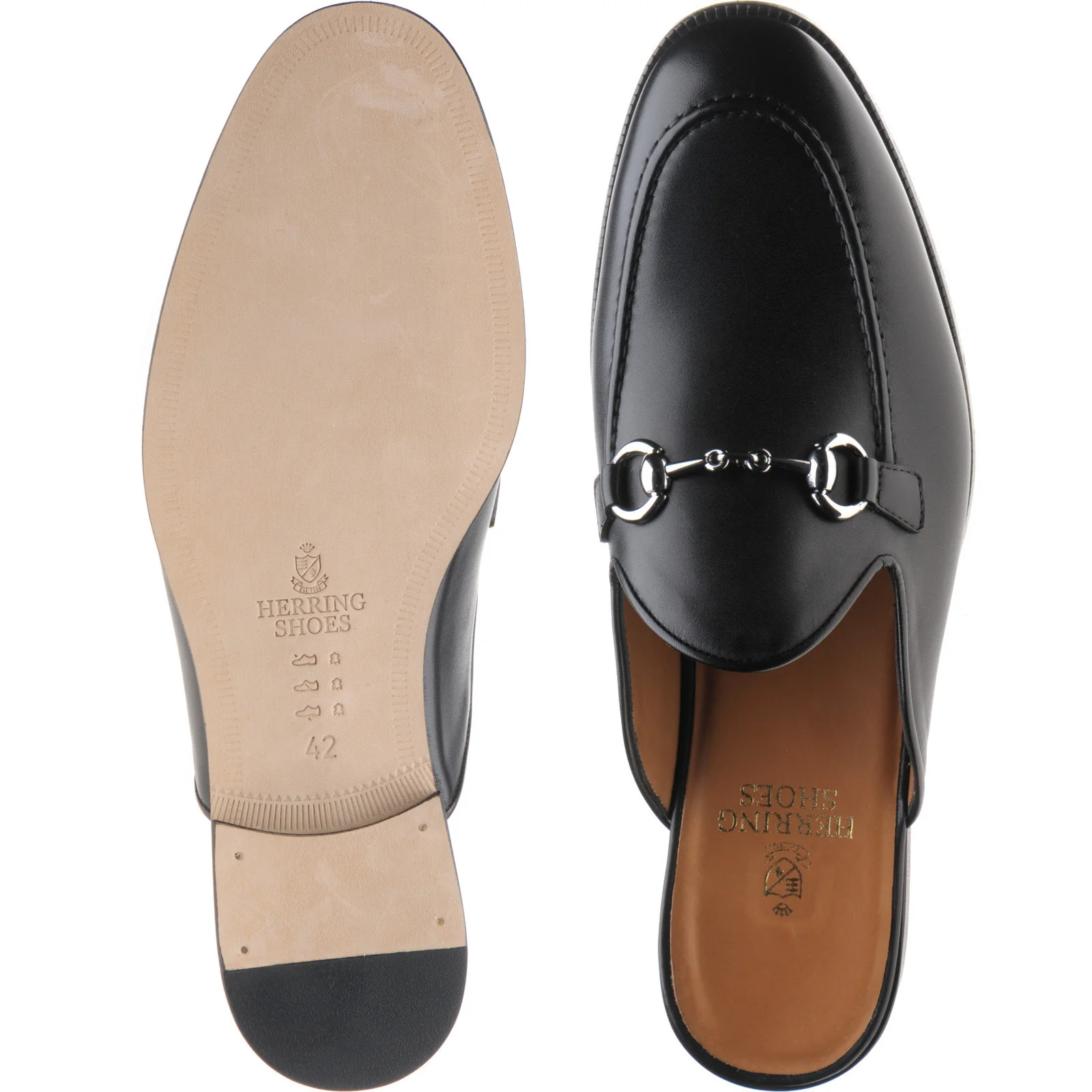 Herring Snaff II mens loafers in black calf (second) - Image 3