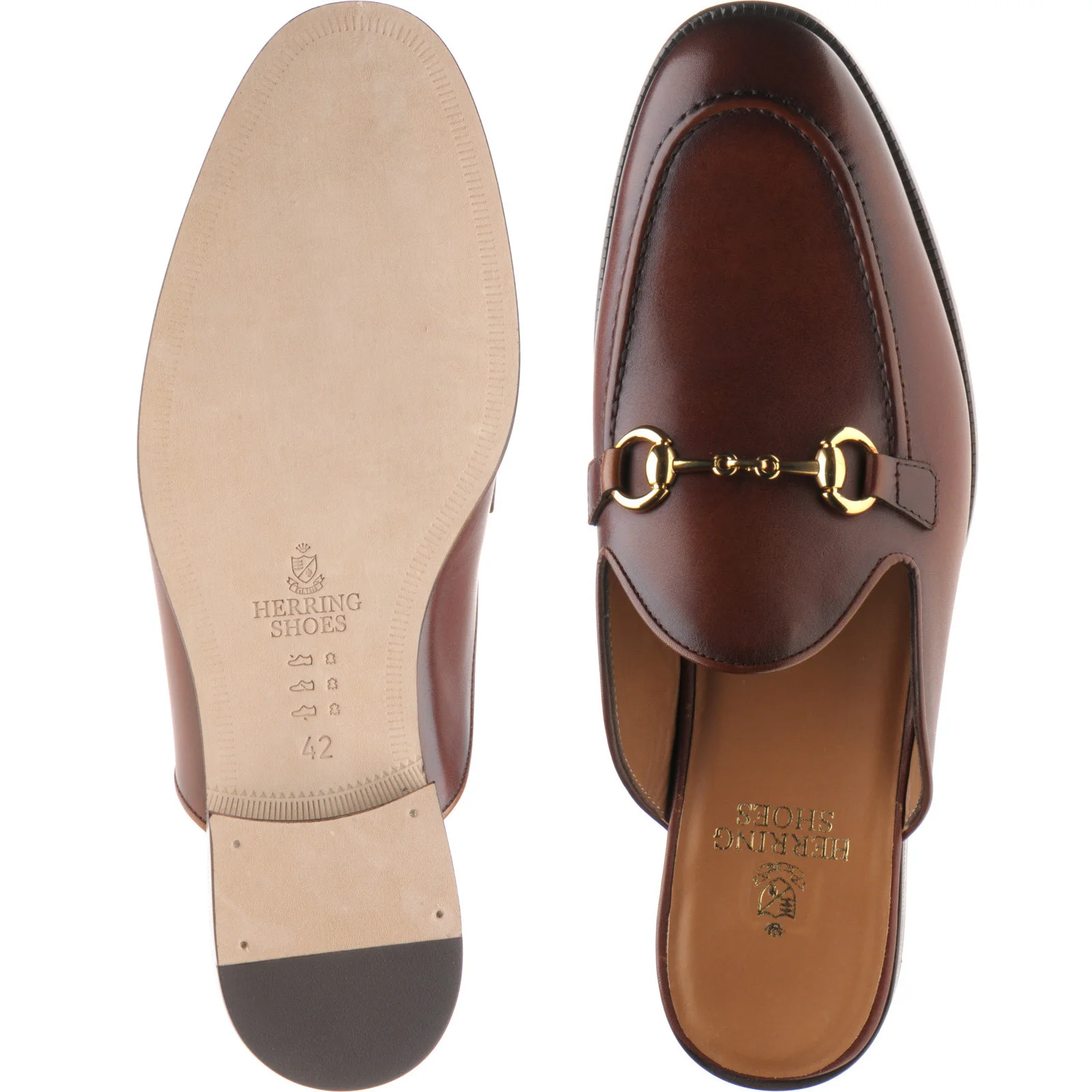 Herring Snaff II mens loafers in conker calf (second) - Image 3