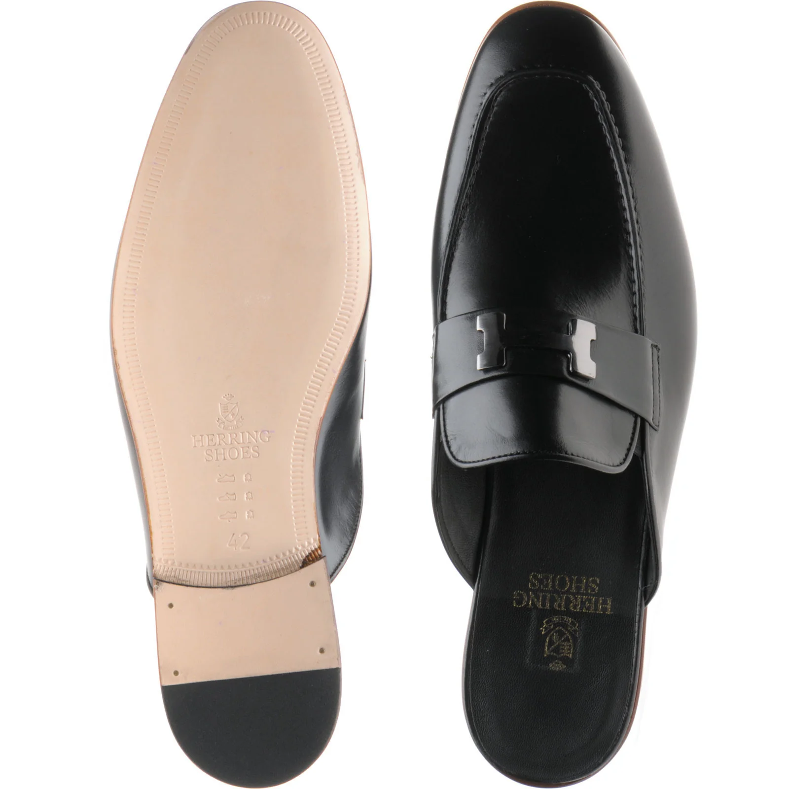 Herring Snaff mens loafers in black calf - Image 3