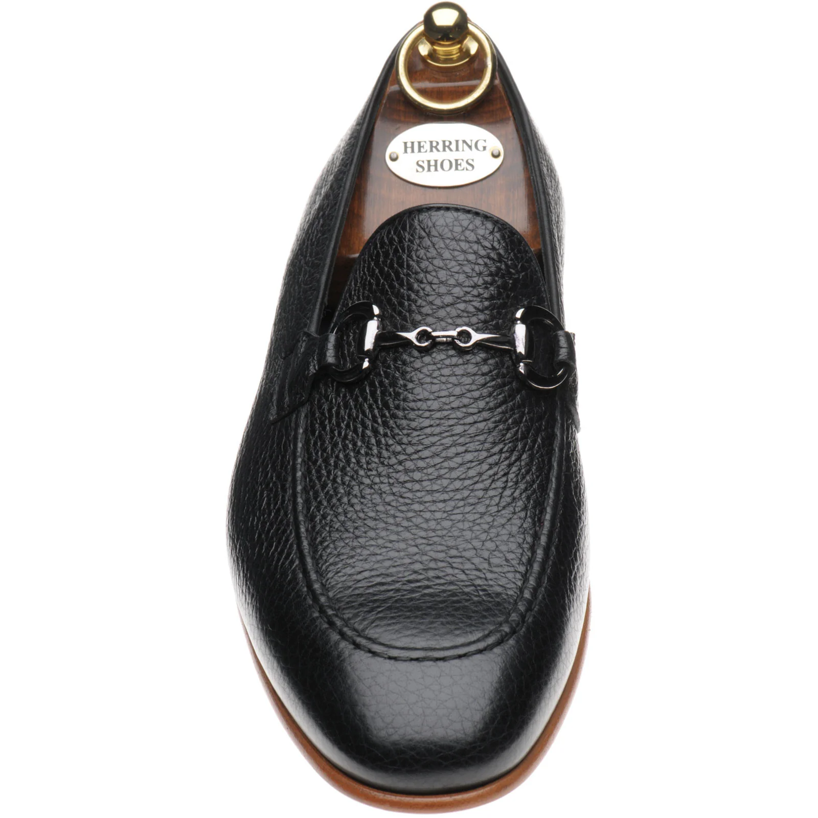 Herring Snaffle mens loafers in black deerskin - Image 2