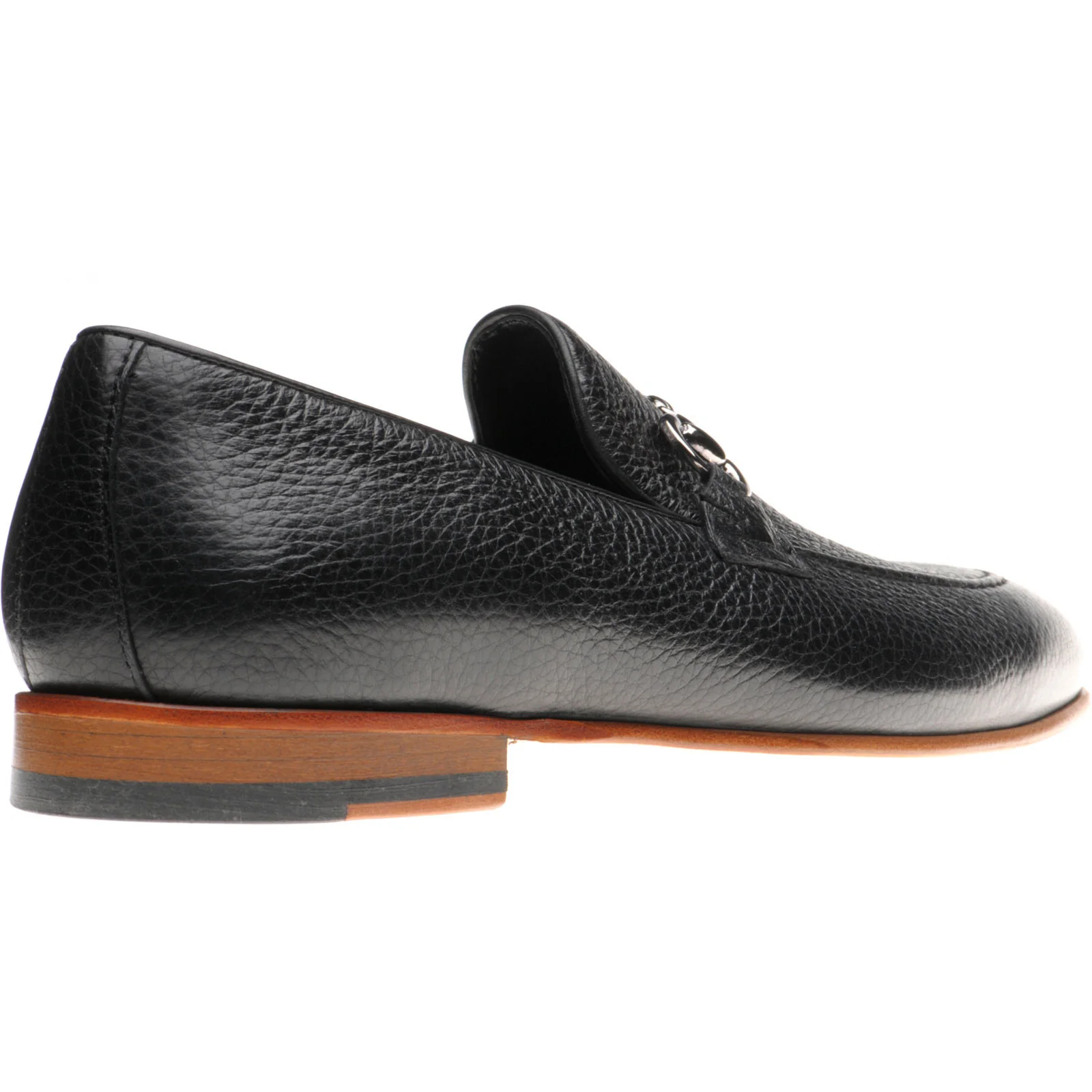 Herring Snaffle mens loafers in black deerskin - Image 4