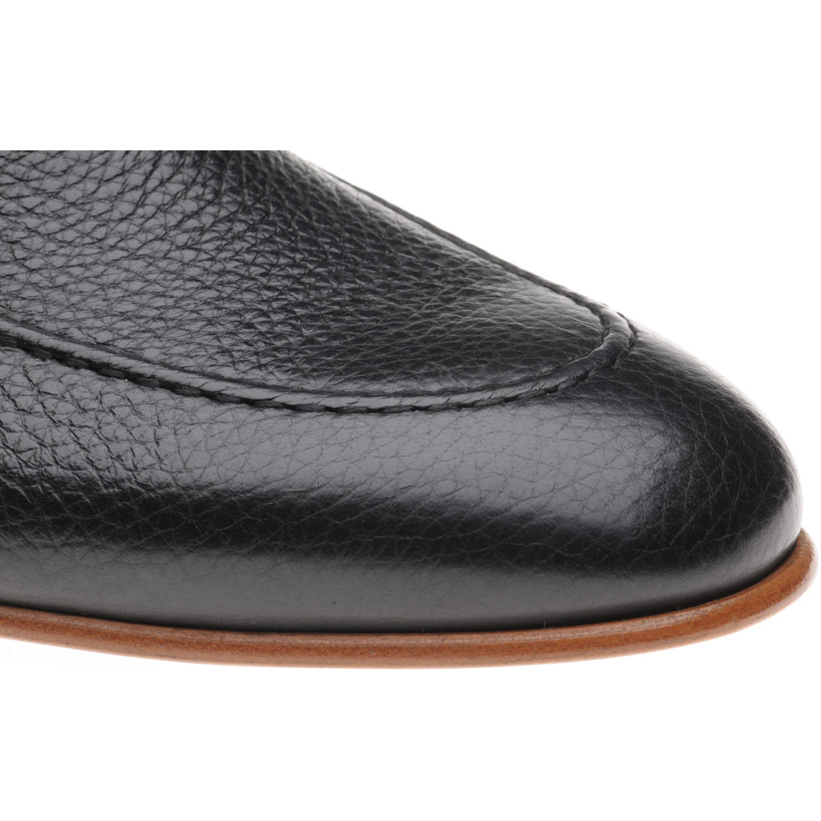 Herring Snaffle mens loafers in black deerskin - Image 5
