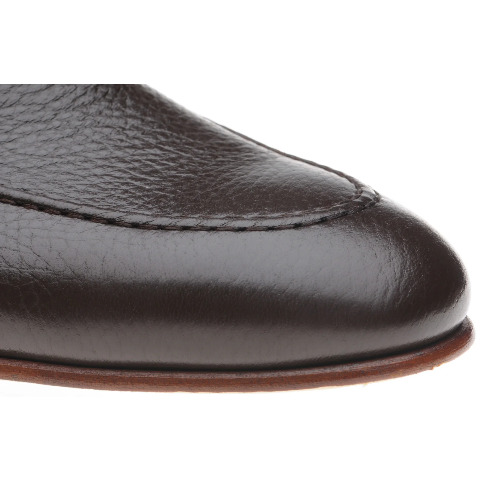 Herring Snaffle mens loafers in brown deerskin - Image 5