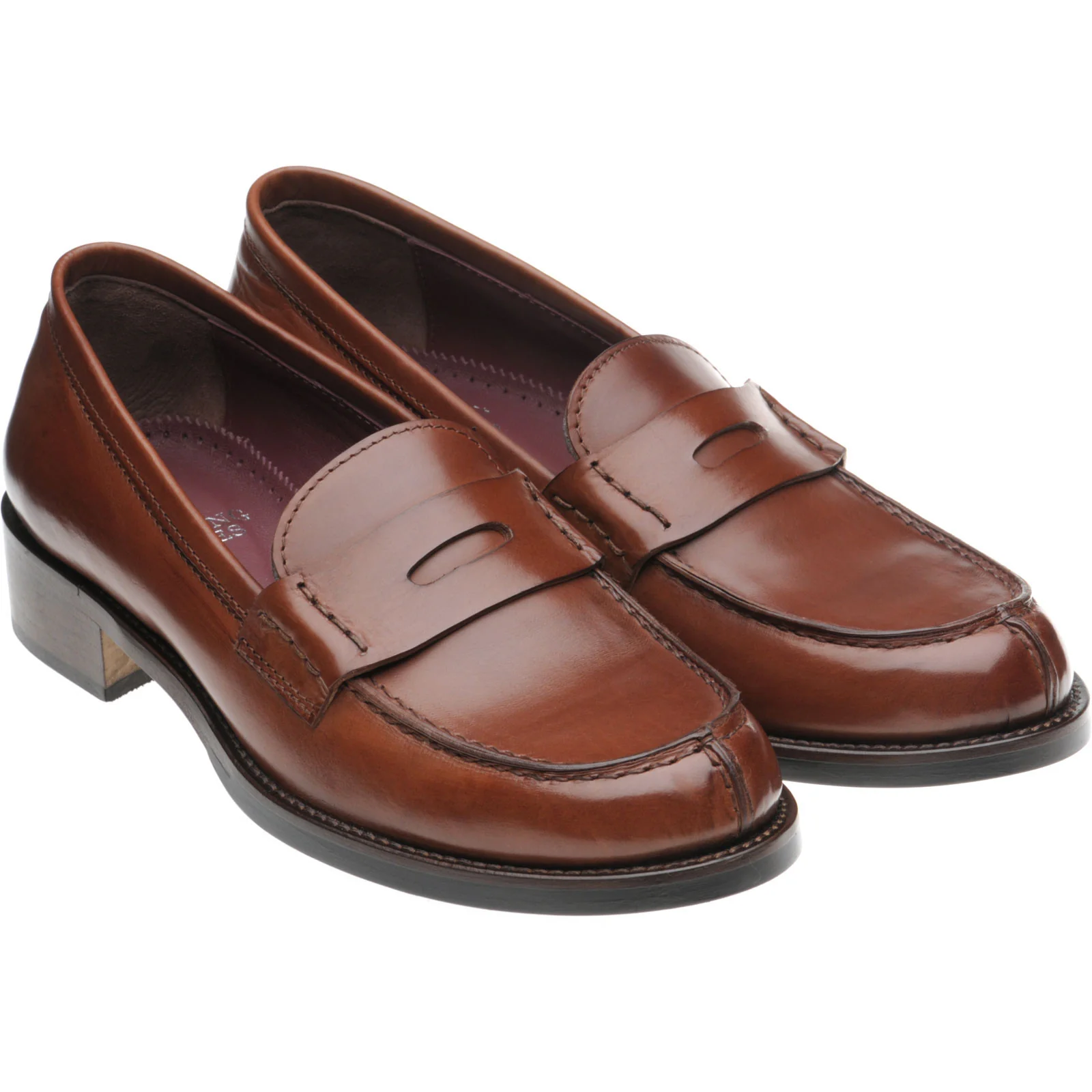 Herring Sophia ladies hybrid-soled loafers in light brown calf