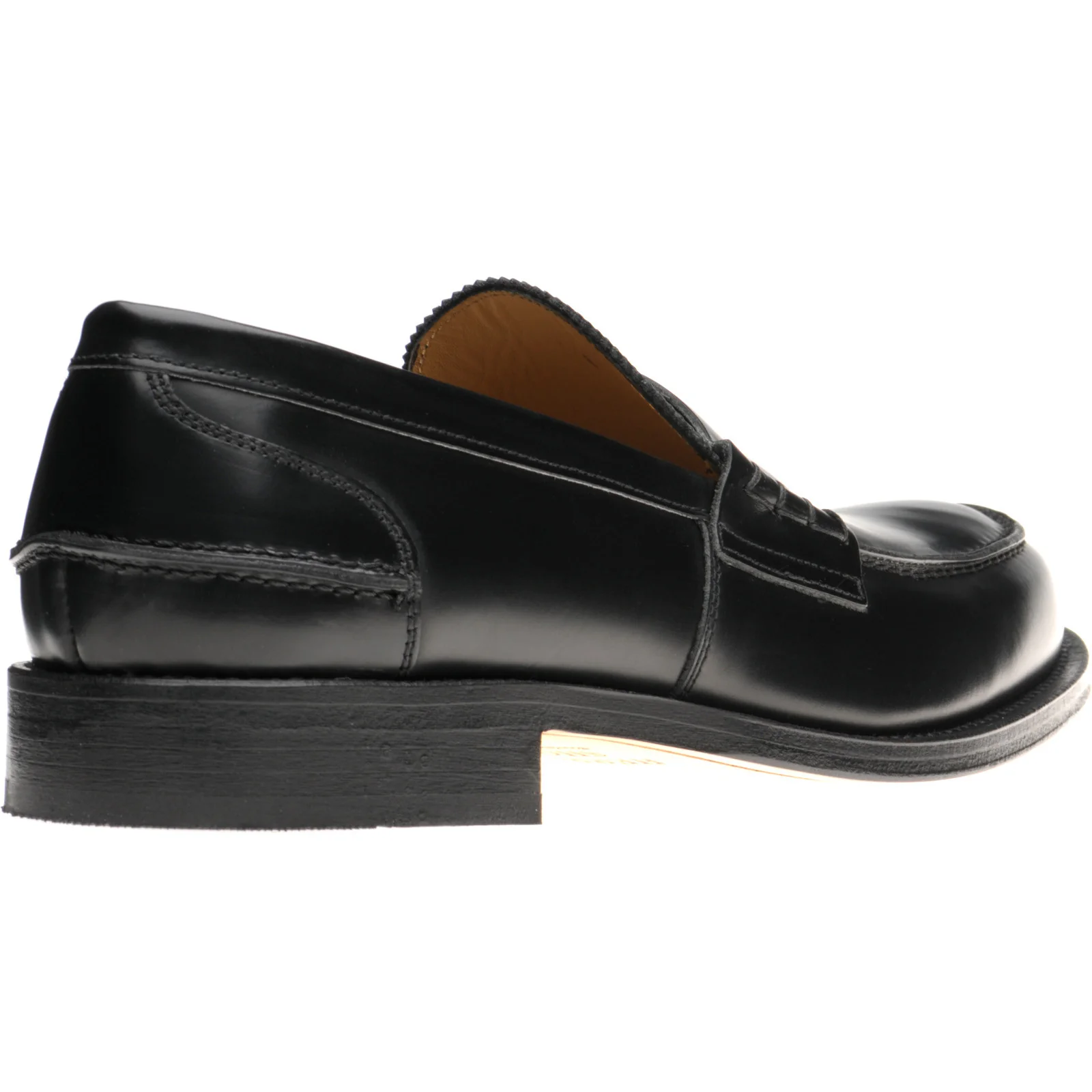 Herring St George mens loafers in black polished - Image 4