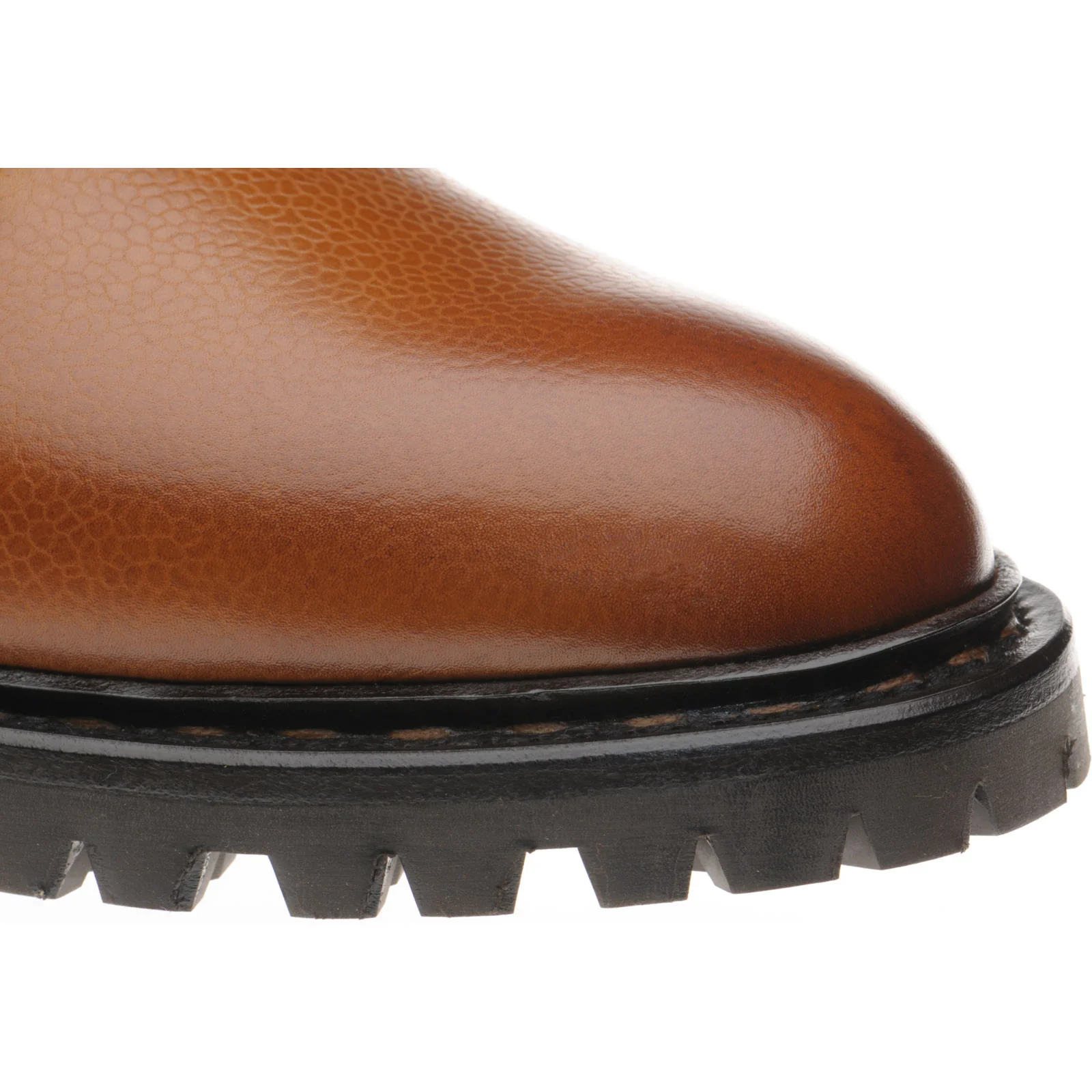 Herring Stavanger mens rubber-soled boots in tan grain - Image 5