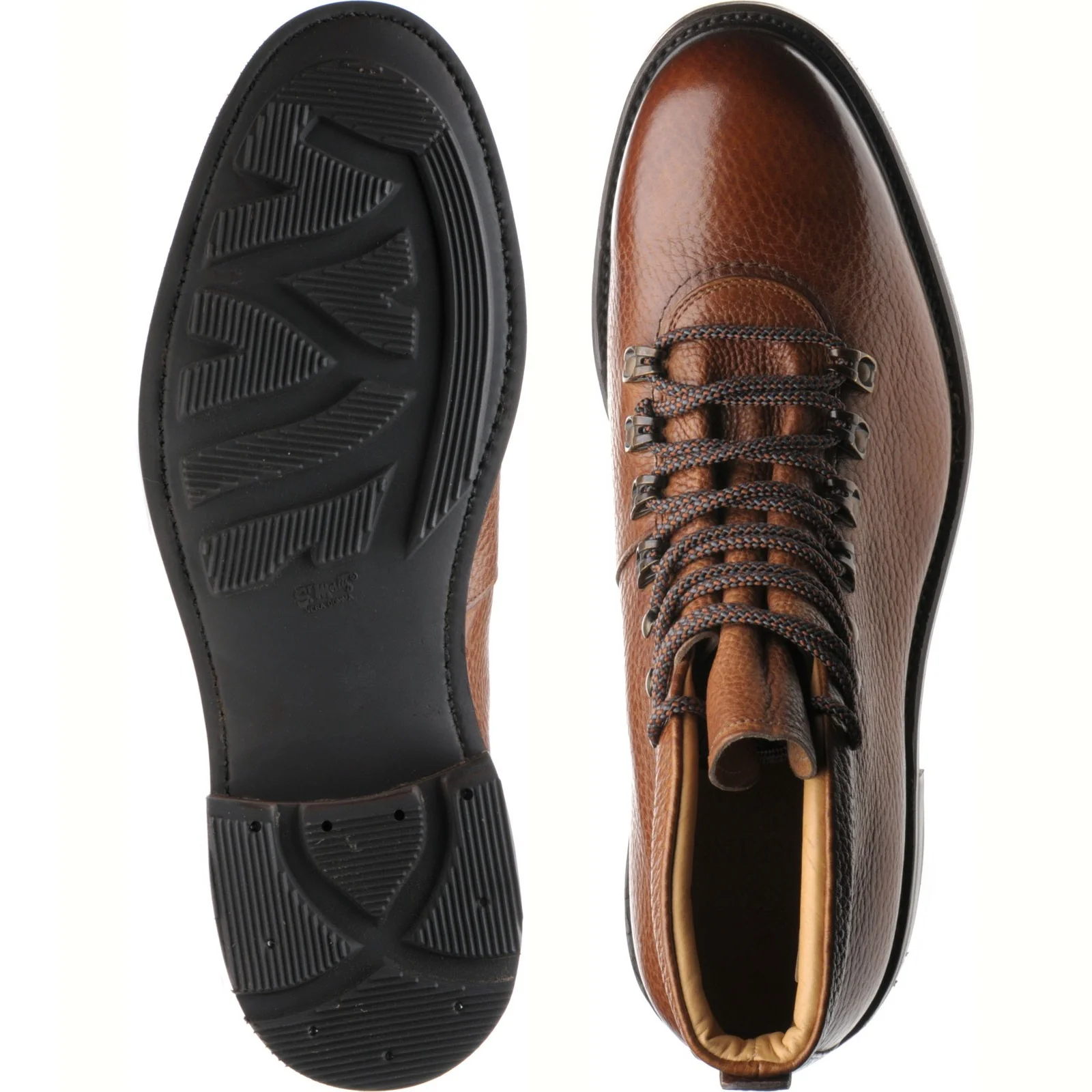 Herring Staverley mens rubber-soled boots in tan grain - Image 3