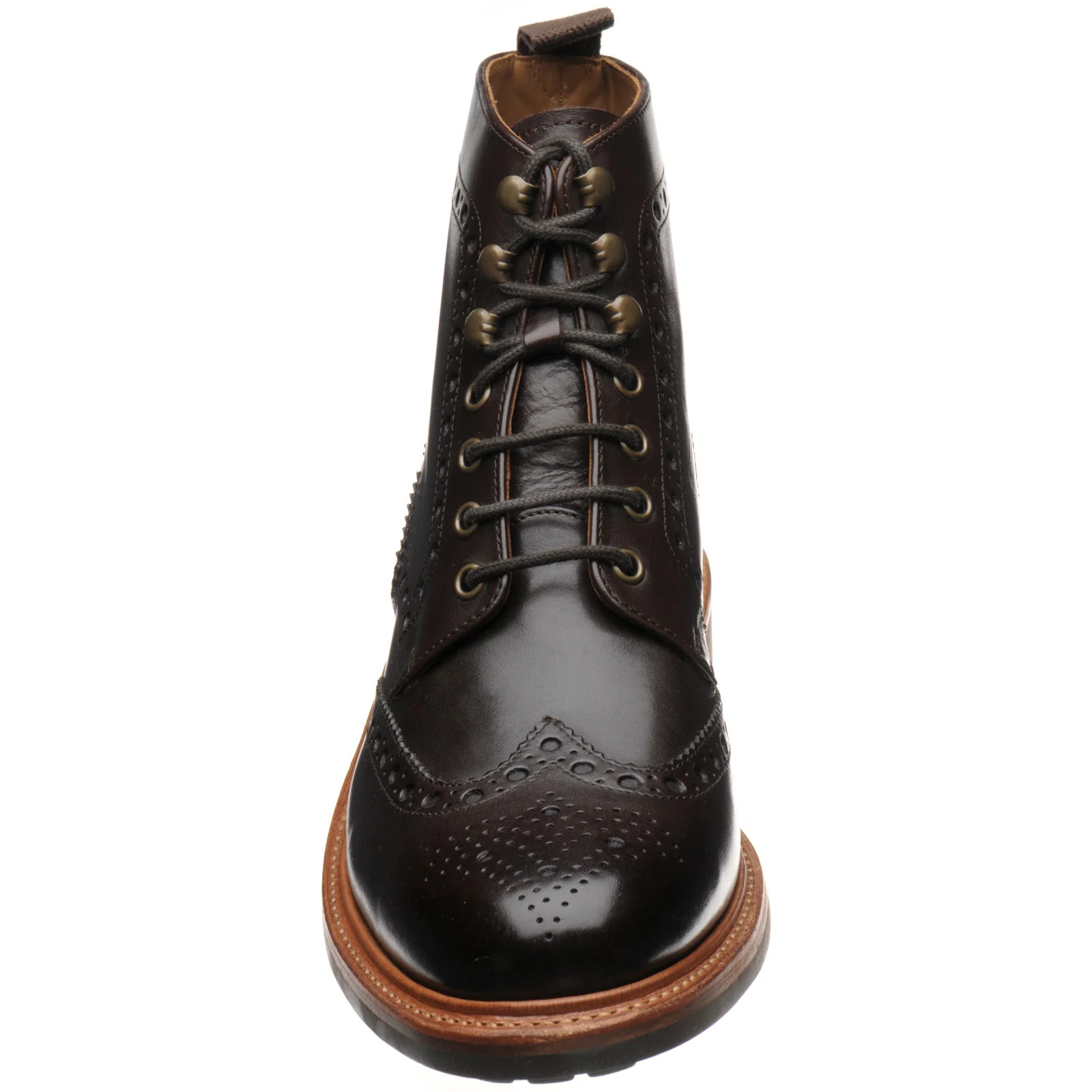 Herring Steeperton II mens rubber-soled boots in dark brown calf - Image 2