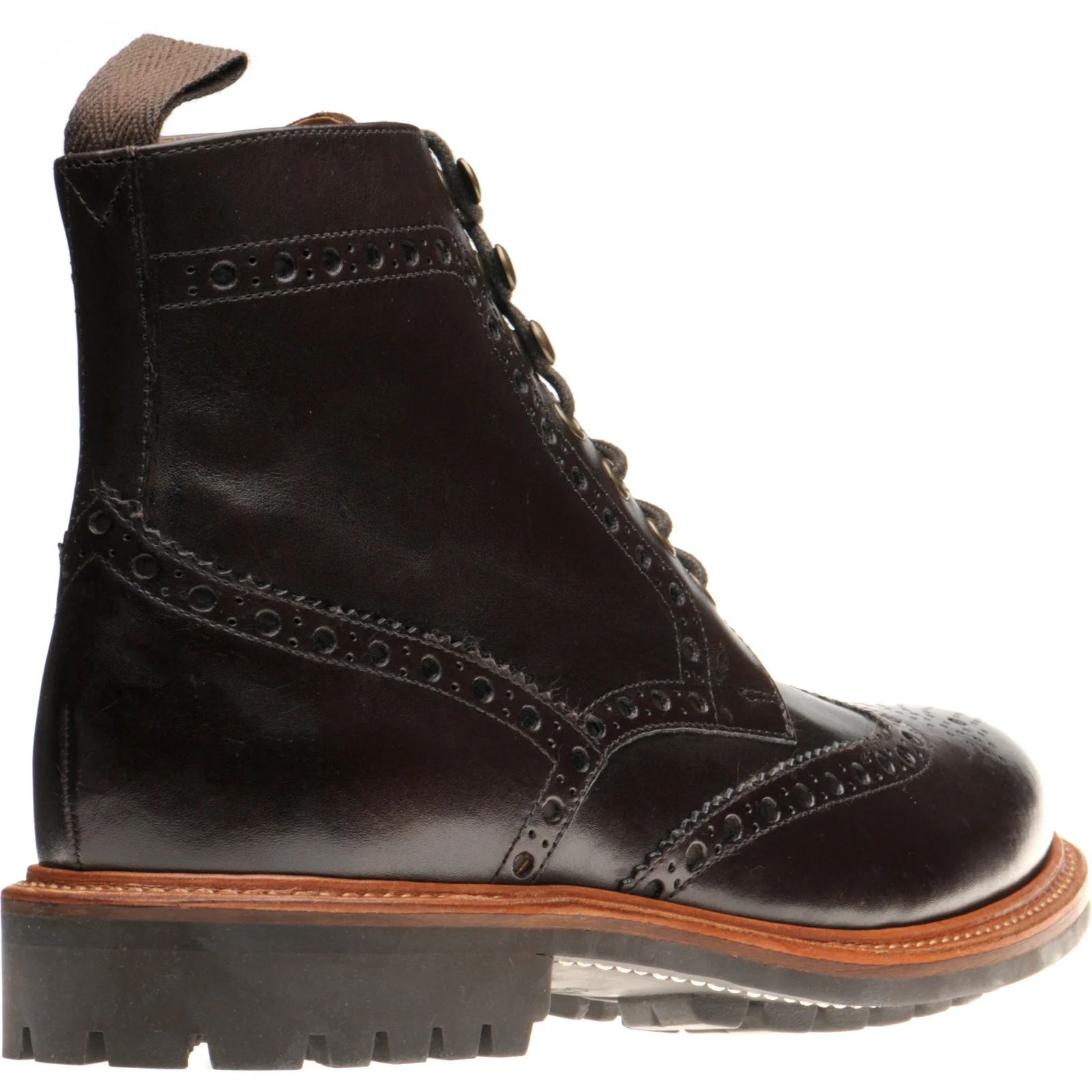 Herring Steeperton II mens rubber-soled boots in dark brown calf - Image 4