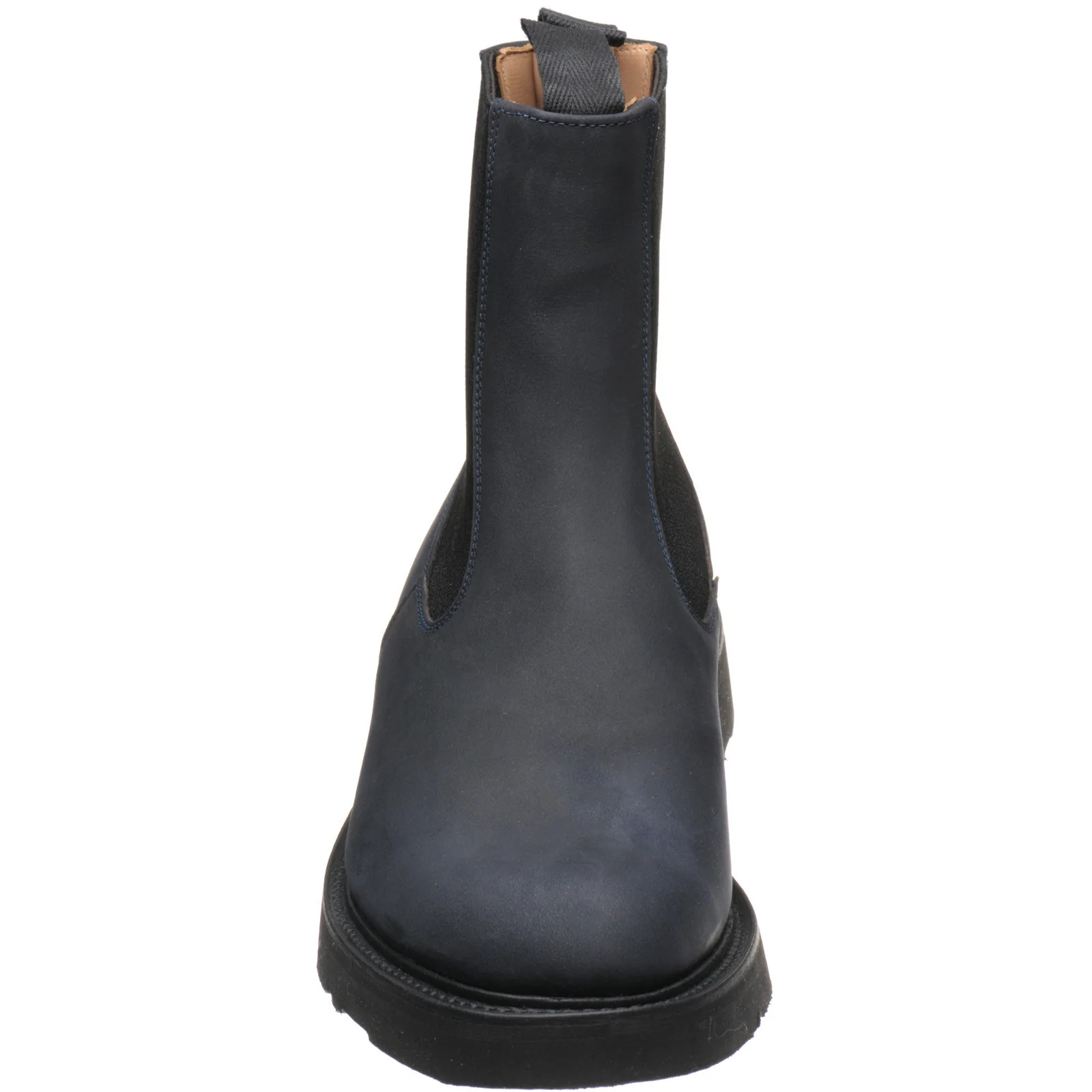 Herring Stephen mens rubber-soled Chelsea boots in navy chamois - Image 2
