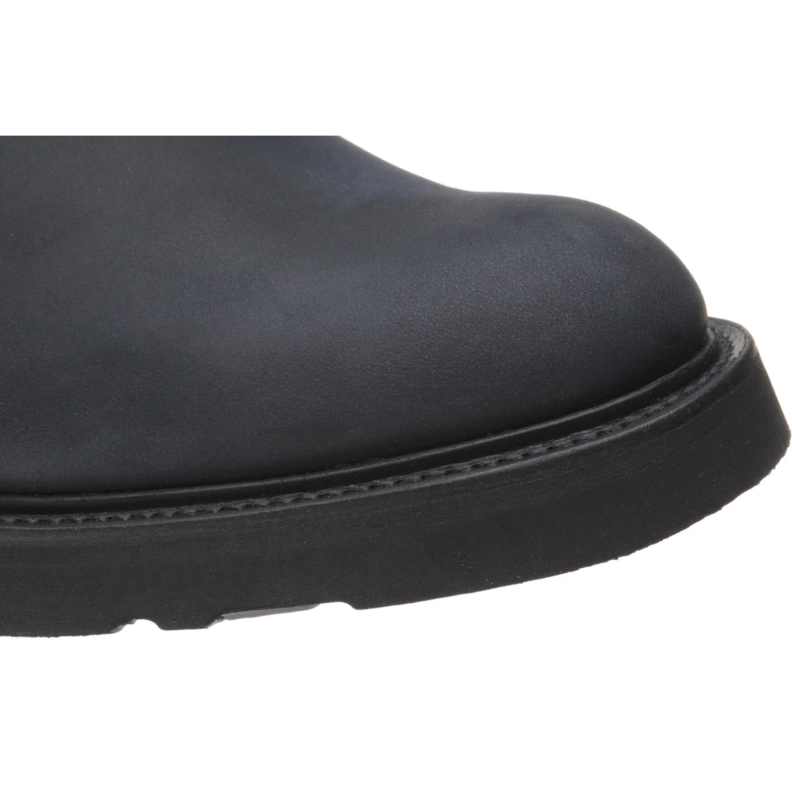 Herring Stephen mens rubber-soled Chelsea boots in navy chamois - Image 5