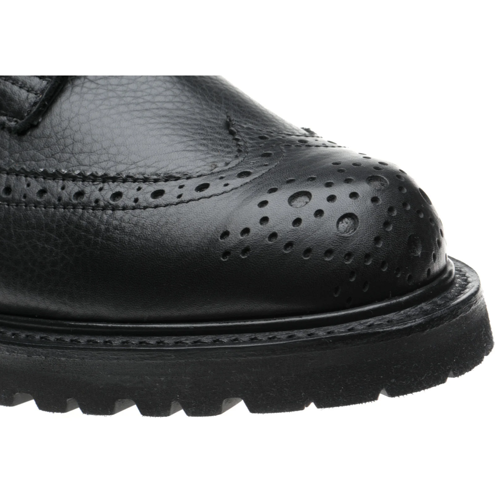 Herring Stephy ladies rubber-soled brogue boots in black muflone calf - Image 5