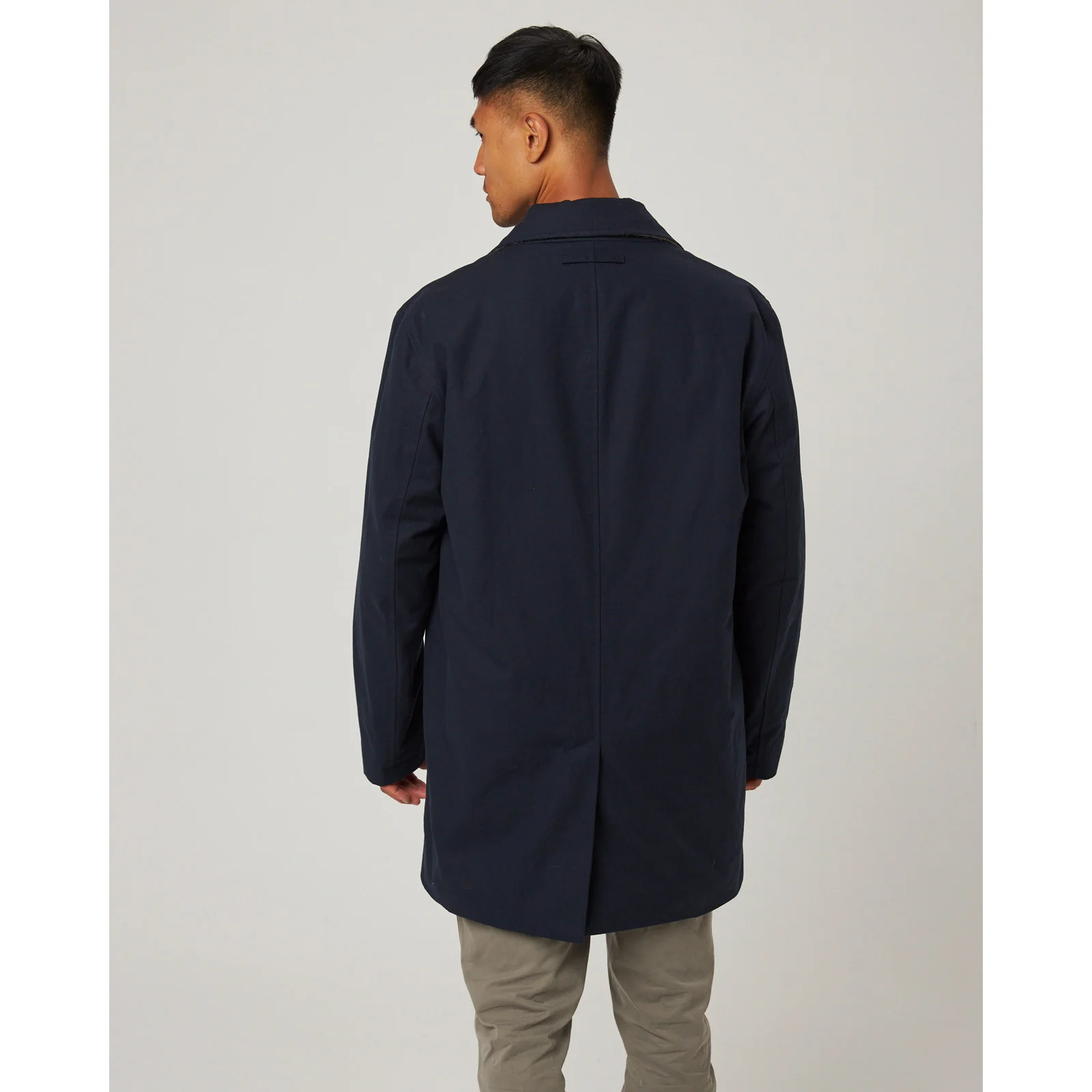 Herring Street Trench Jacket by Perergrine in navy - Image 3