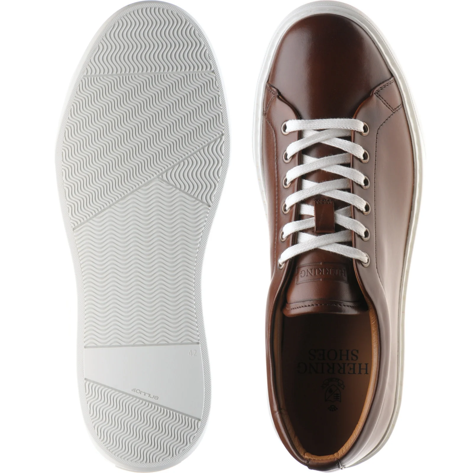 Herring Strike II mens rubber-soled in cognac calf (second) - Image 3