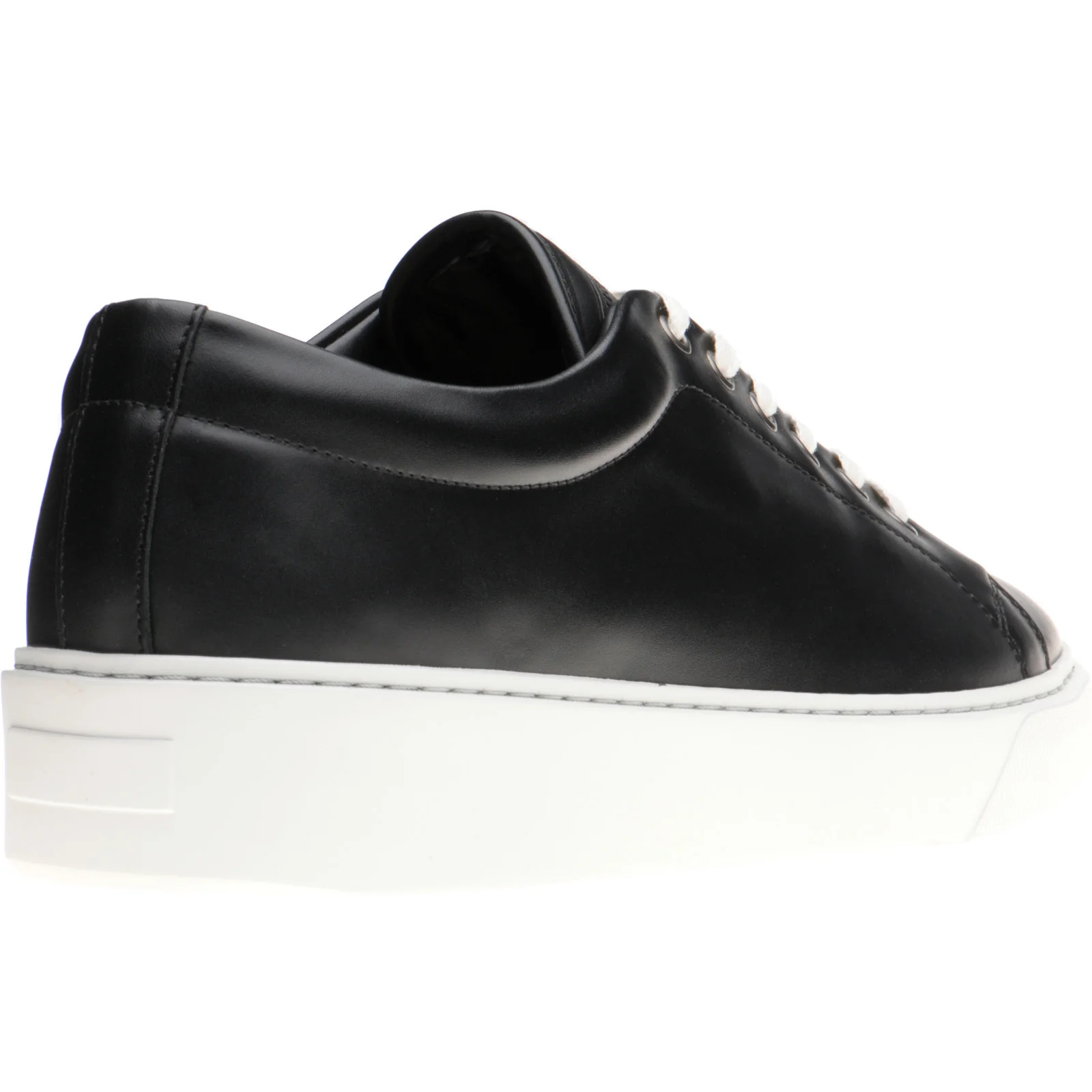 Herring Strike II mens rubber-soled trainers in black calf - Image 4