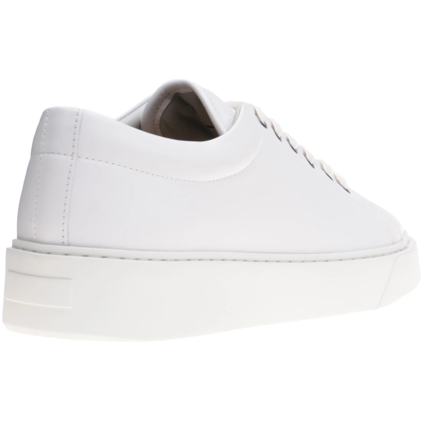 Herring Strike II mens rubber-soled trainers in white calf - Image 4