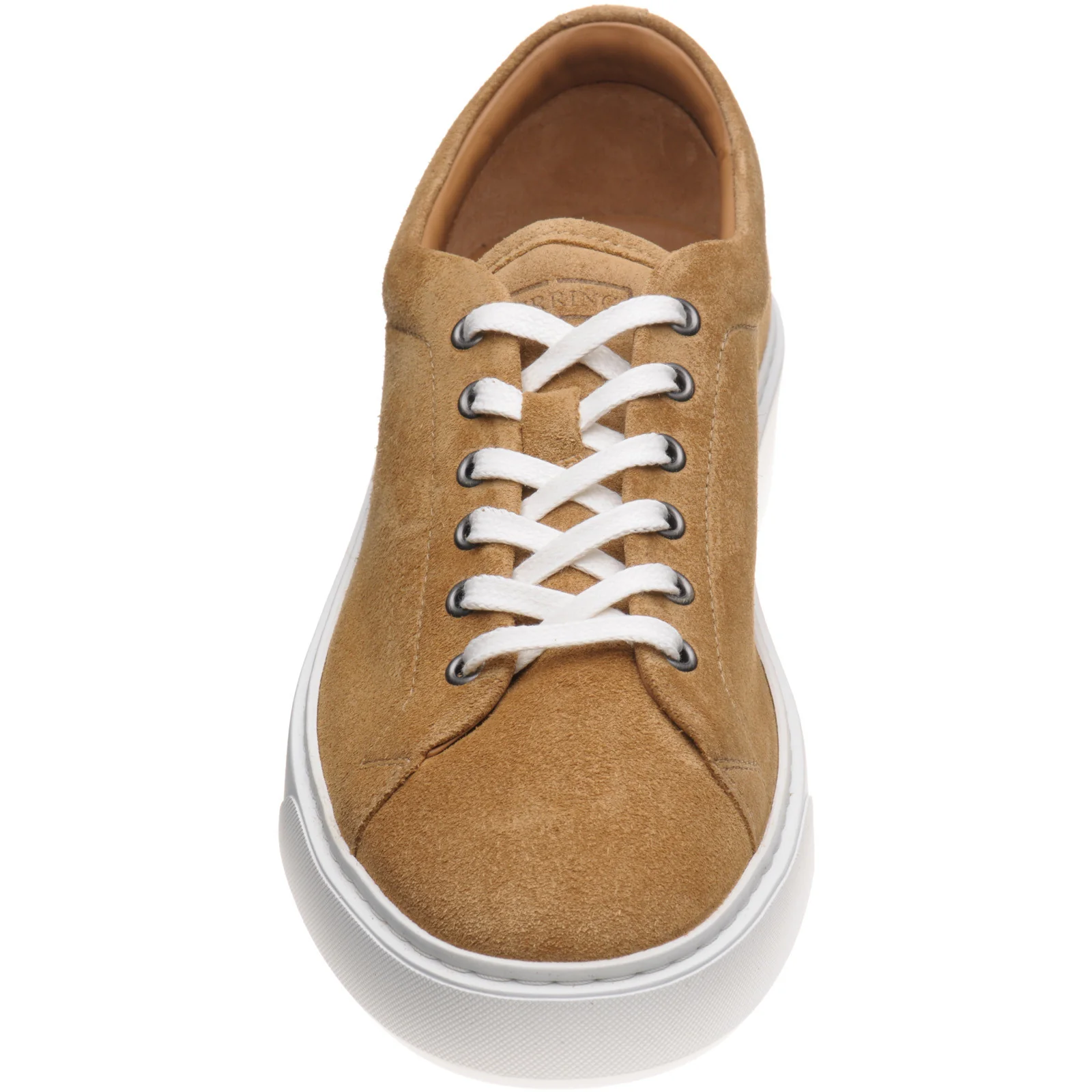 Herring Strike II Suede mens rubber-soled trainers in camel suede - Image 2