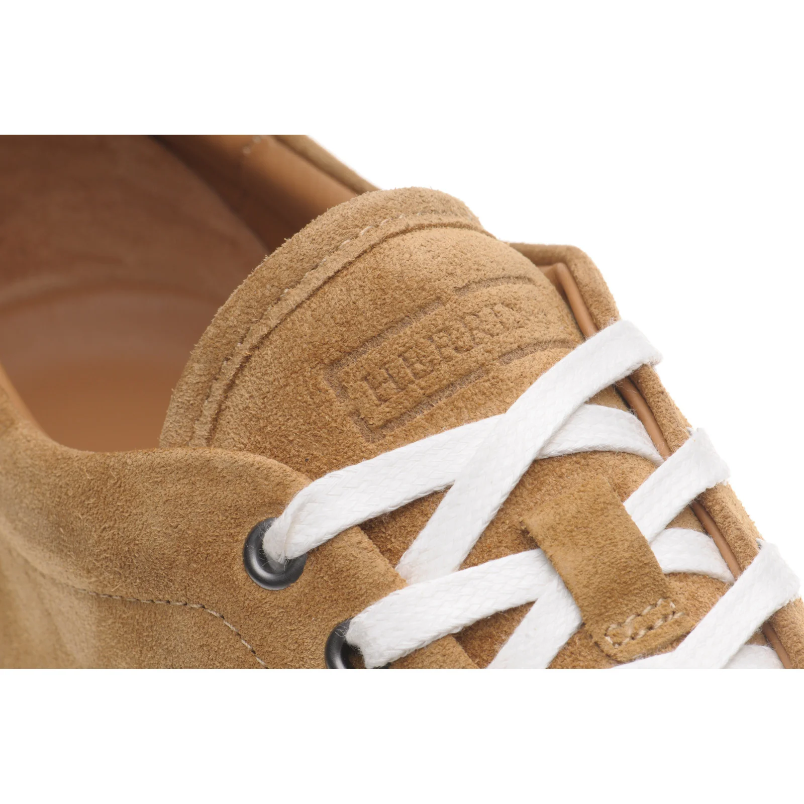 Herring Strike II Suede mens rubber-soled trainers in camel suede - Image 5