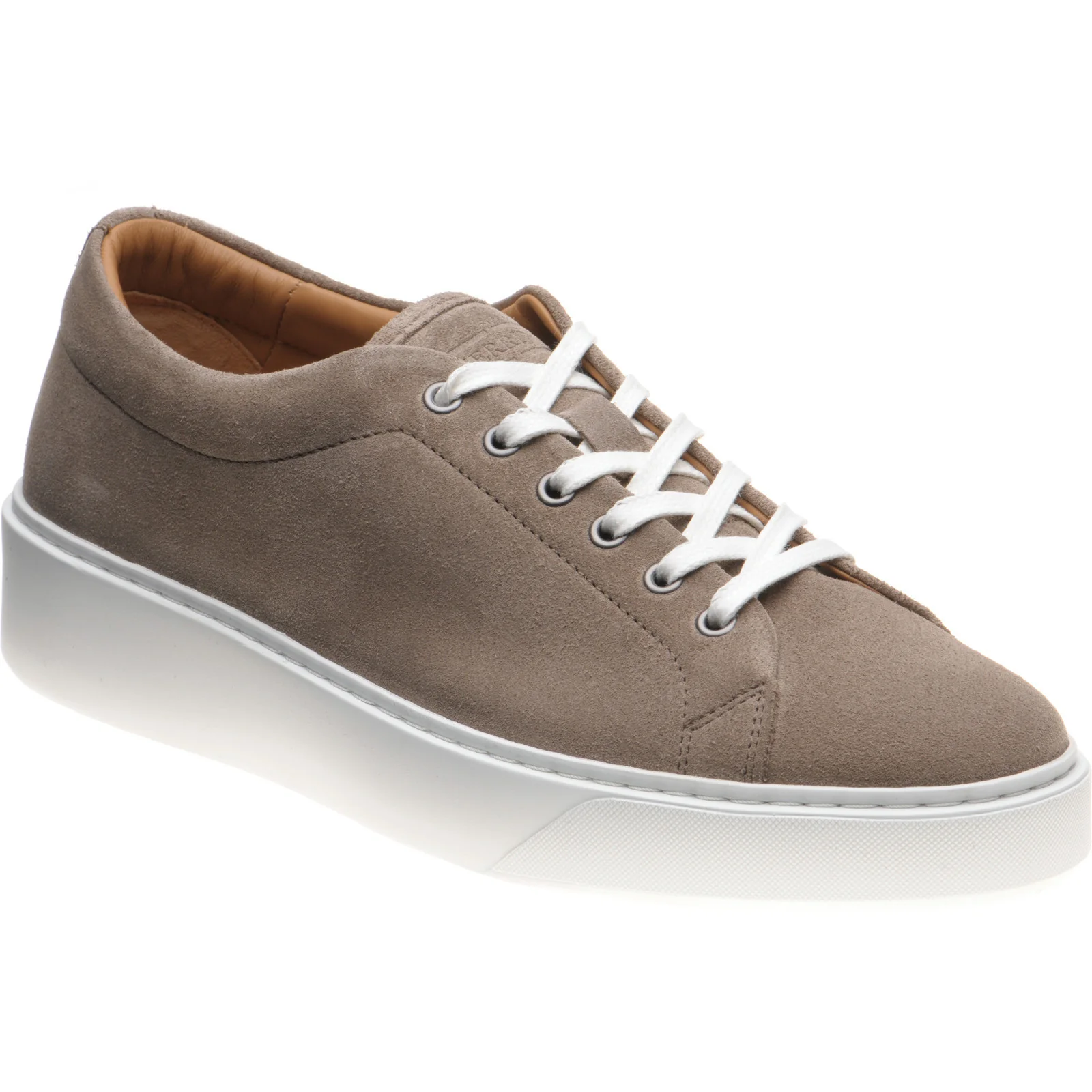 Herring Strike II Suede mens rubber-soled trainers in mocha suede
