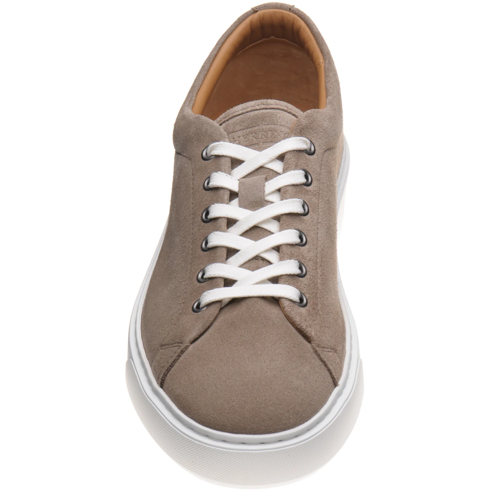 Herring Strike II Suede mens rubber-soled trainers in mocha suede - Image 2