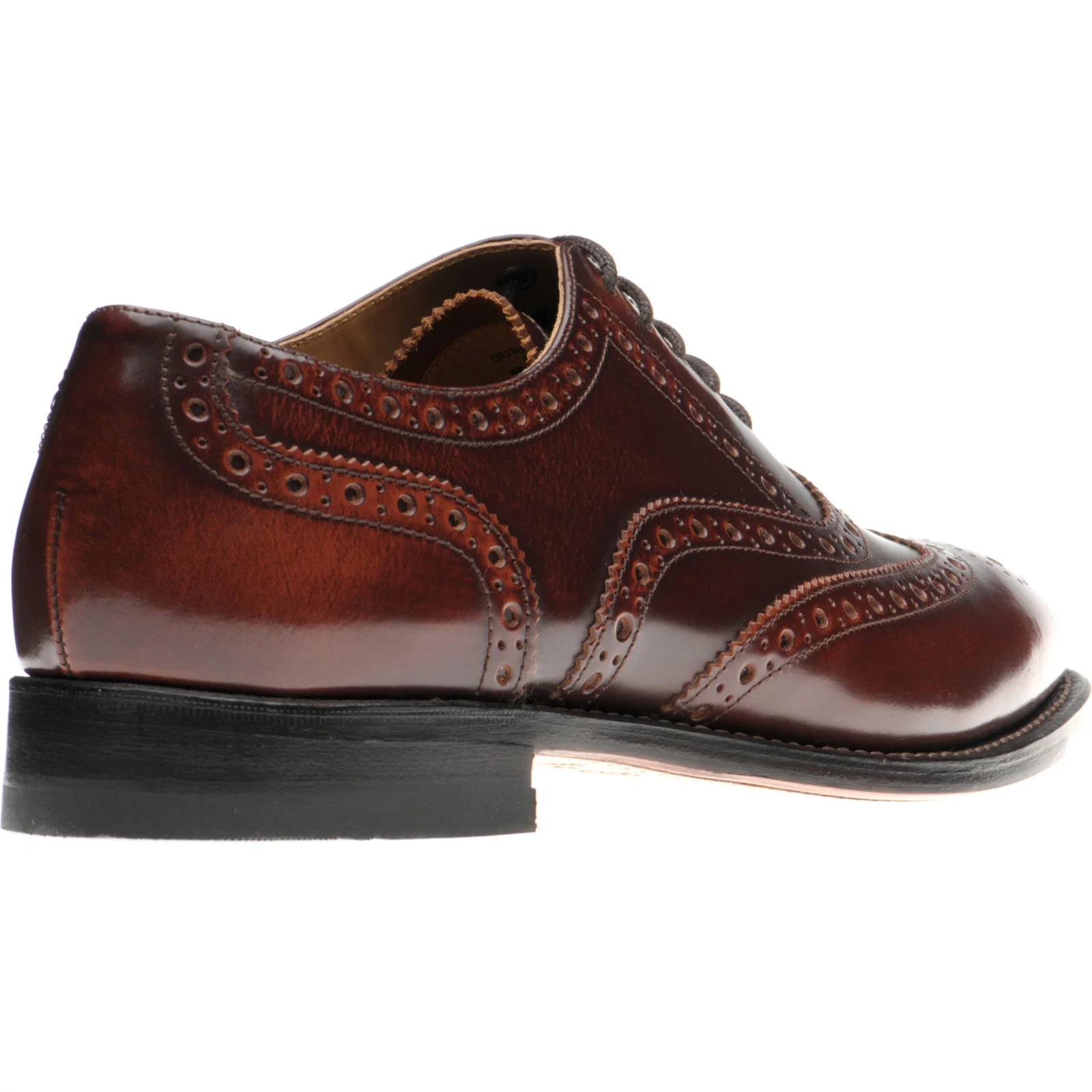 Herring Surrey II mens brogues in ivywood polished - Image 4