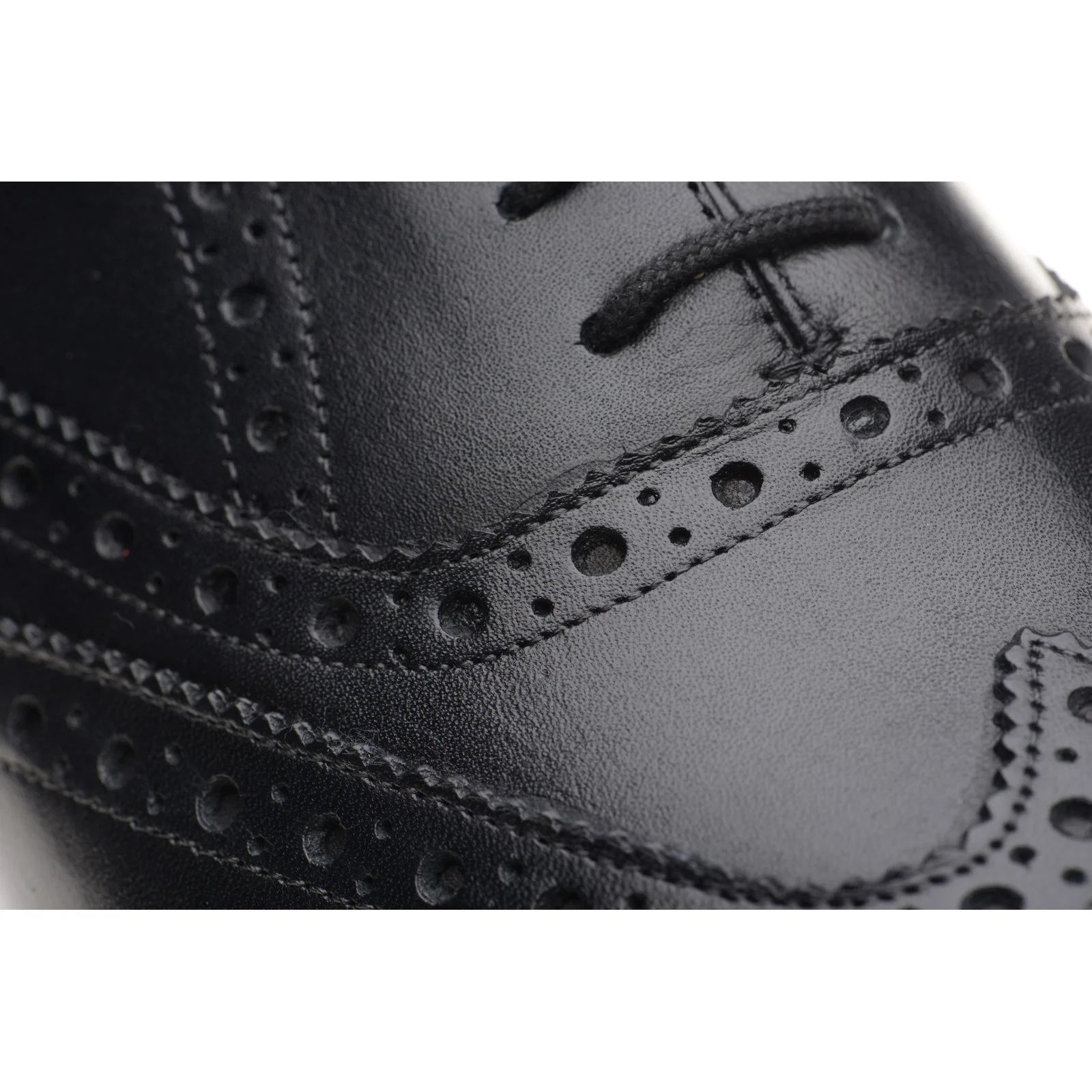 Herring Surrey II Rubber mens rubber-soled brogues in black calf - Image 5