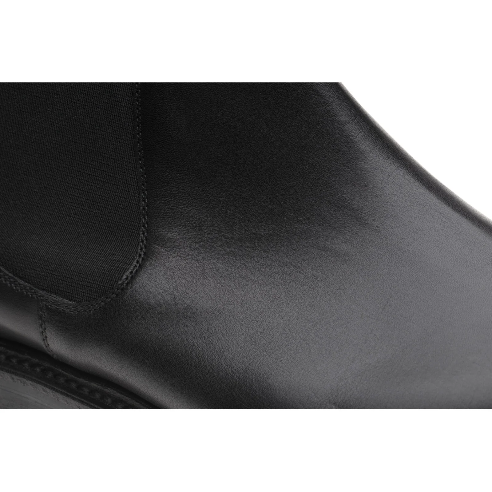 Herring Sywell mens rubber-soled boots in black calf - Image 4