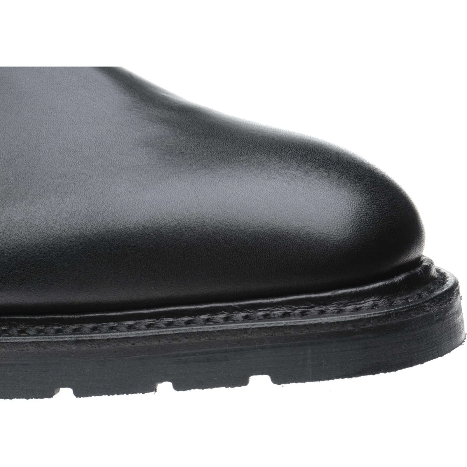 Herring Sywell mens rubber-soled boots in black calf - Image 5