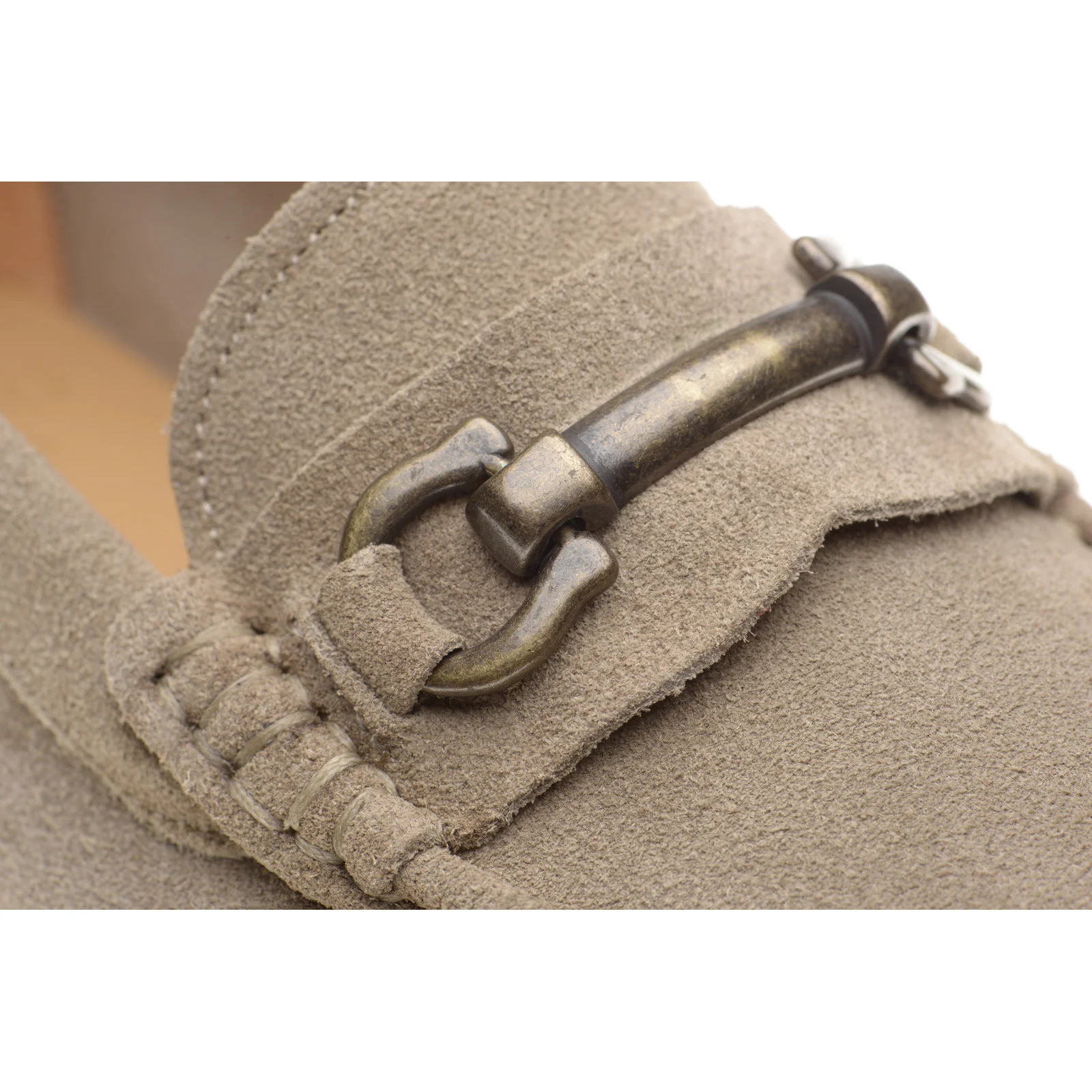 Herring Taormina mens hybrid-soled loafers in taupe suede - Image 5