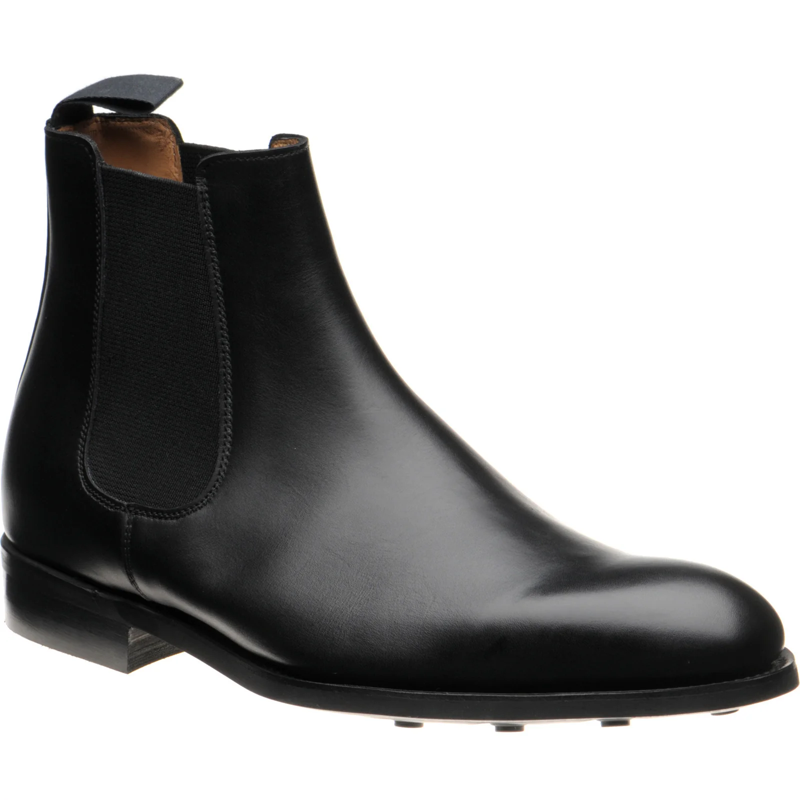 Herring Taverner Rubber mens rubber-soled Chelsea boots in black calf