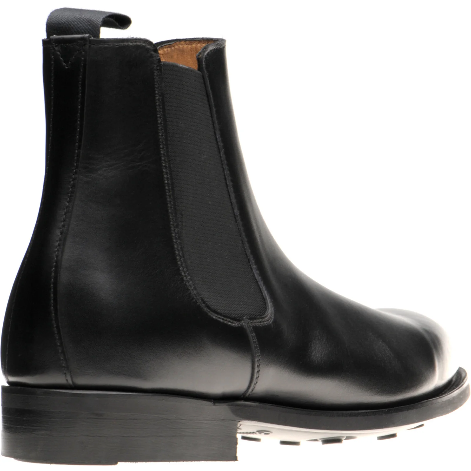 Herring Taverner Rubber mens rubber-soled Chelsea boots in black calf - Image 4
