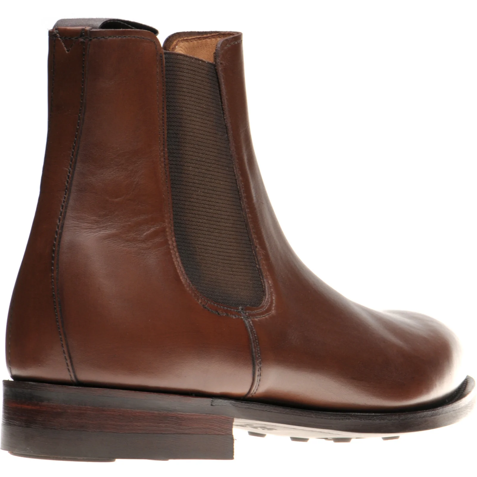 Herring Taverner Rubber mens rubber-soled Chelsea boots in brown calf - Image 4