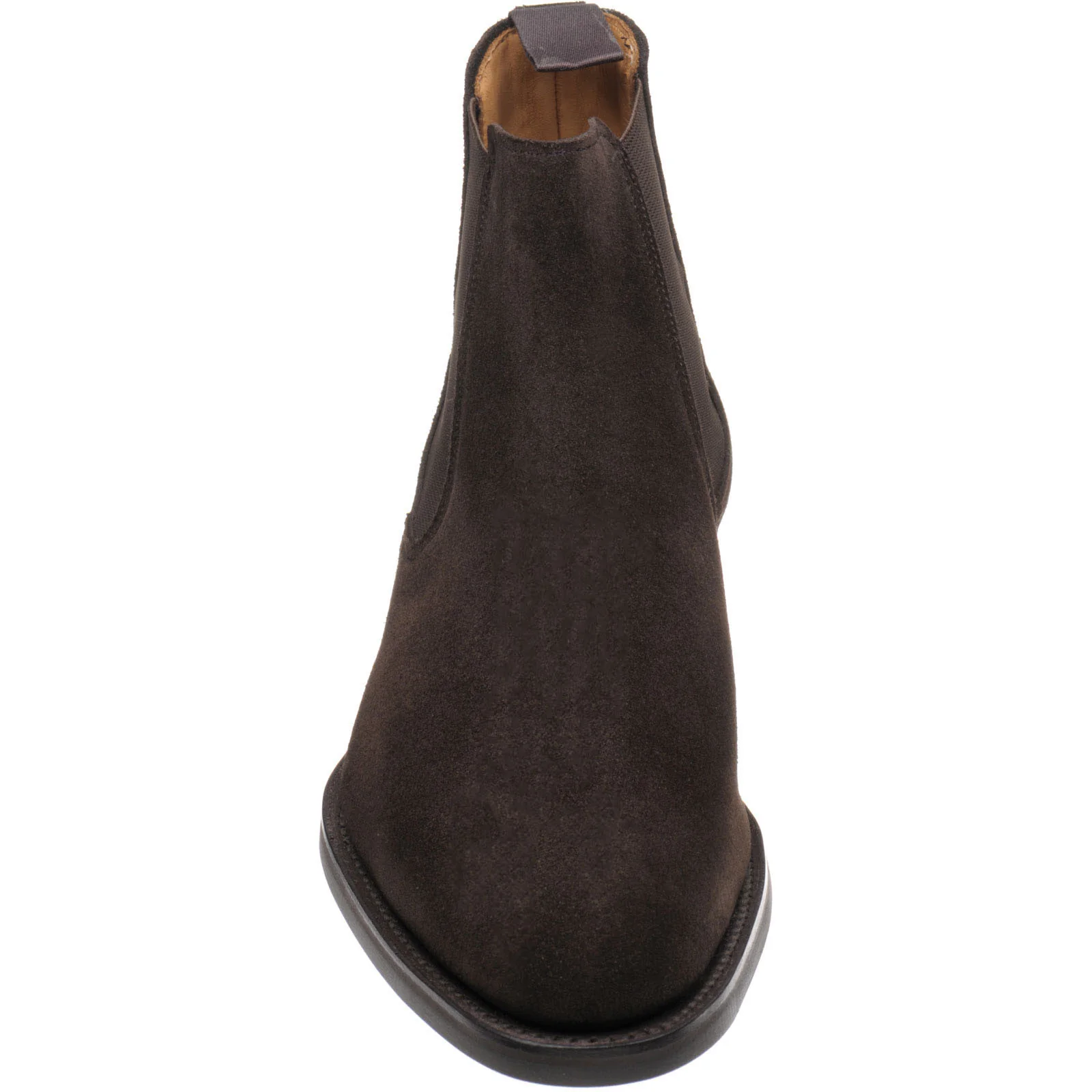 Herring Taverner Rubber mens rubber-soled Chelsea boots in brown suede - Image 2