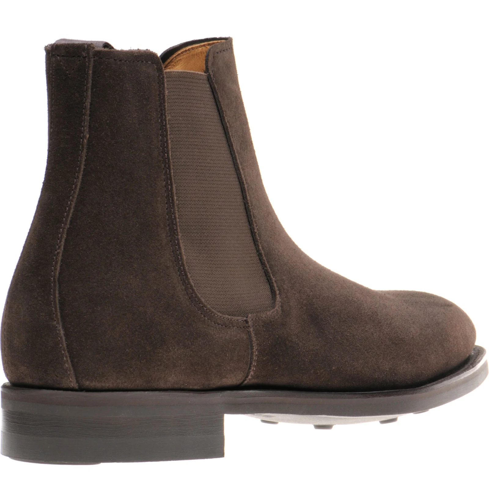 Herring Taverner Rubber mens rubber-soled Chelsea boots in brown suede - Image 4
