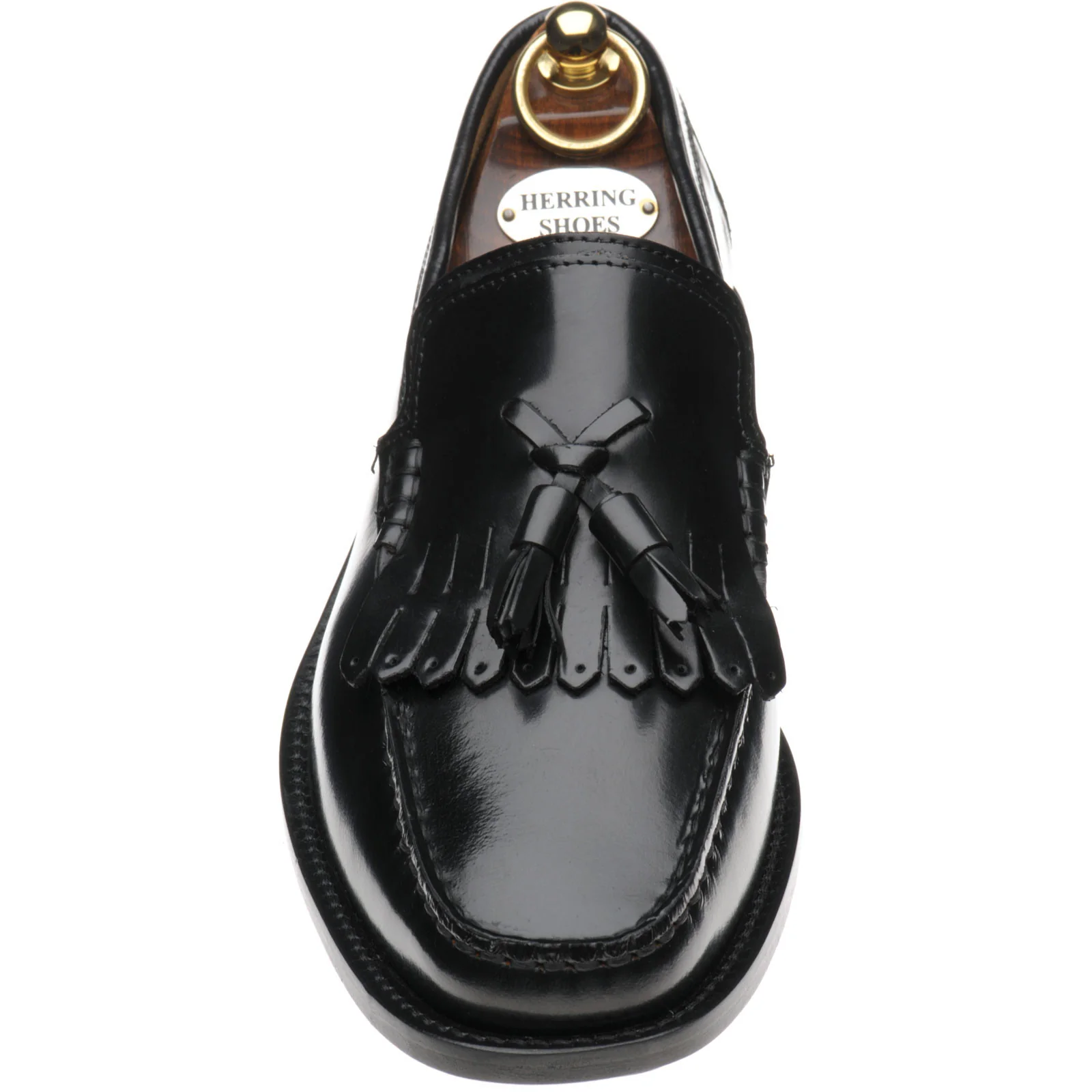 Herring Terni II mens hybrid-soled tasselled loafers in black polished - Image 2